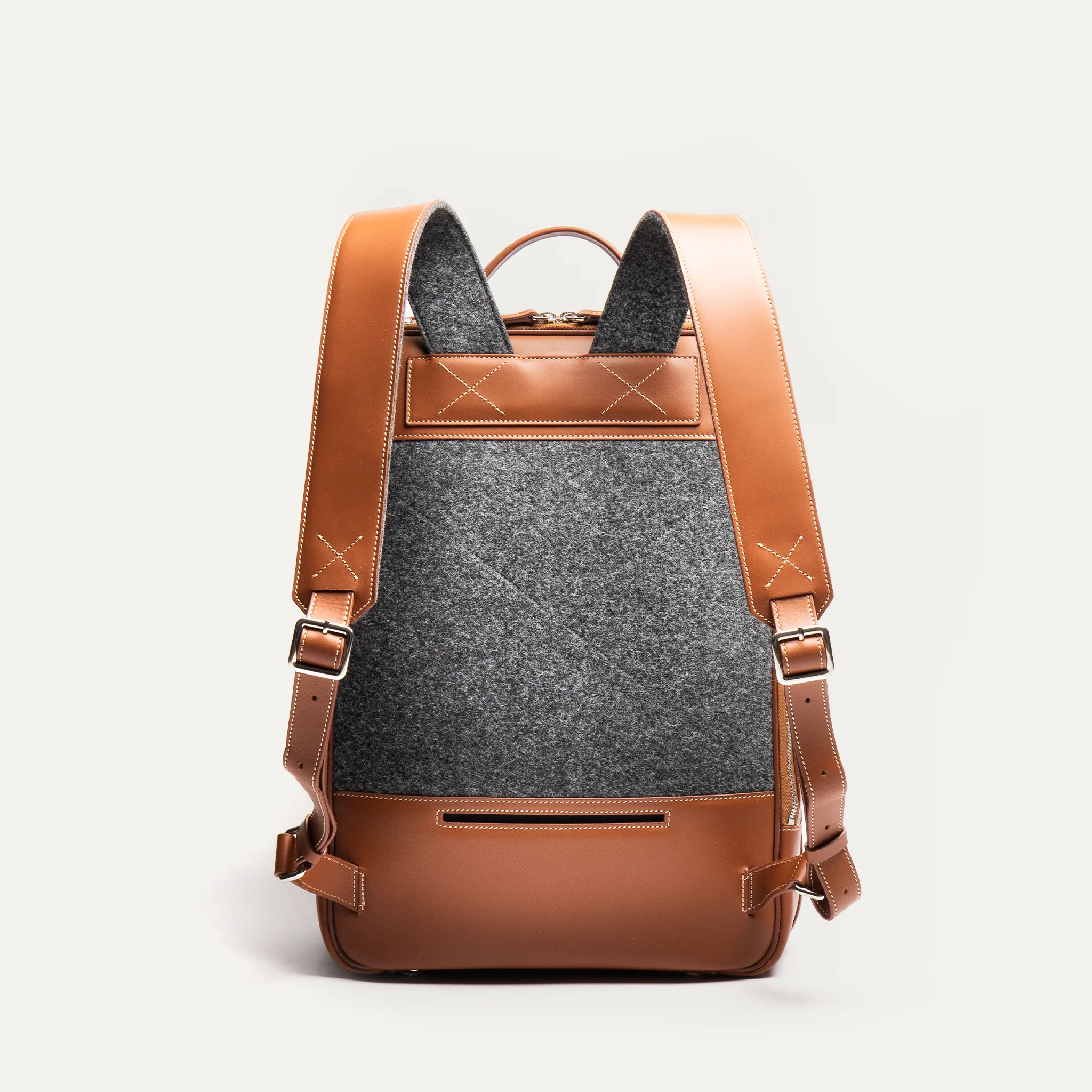 ANTOINE | Toile grise & cuir cognac - Imparfait #35 - Image 5
