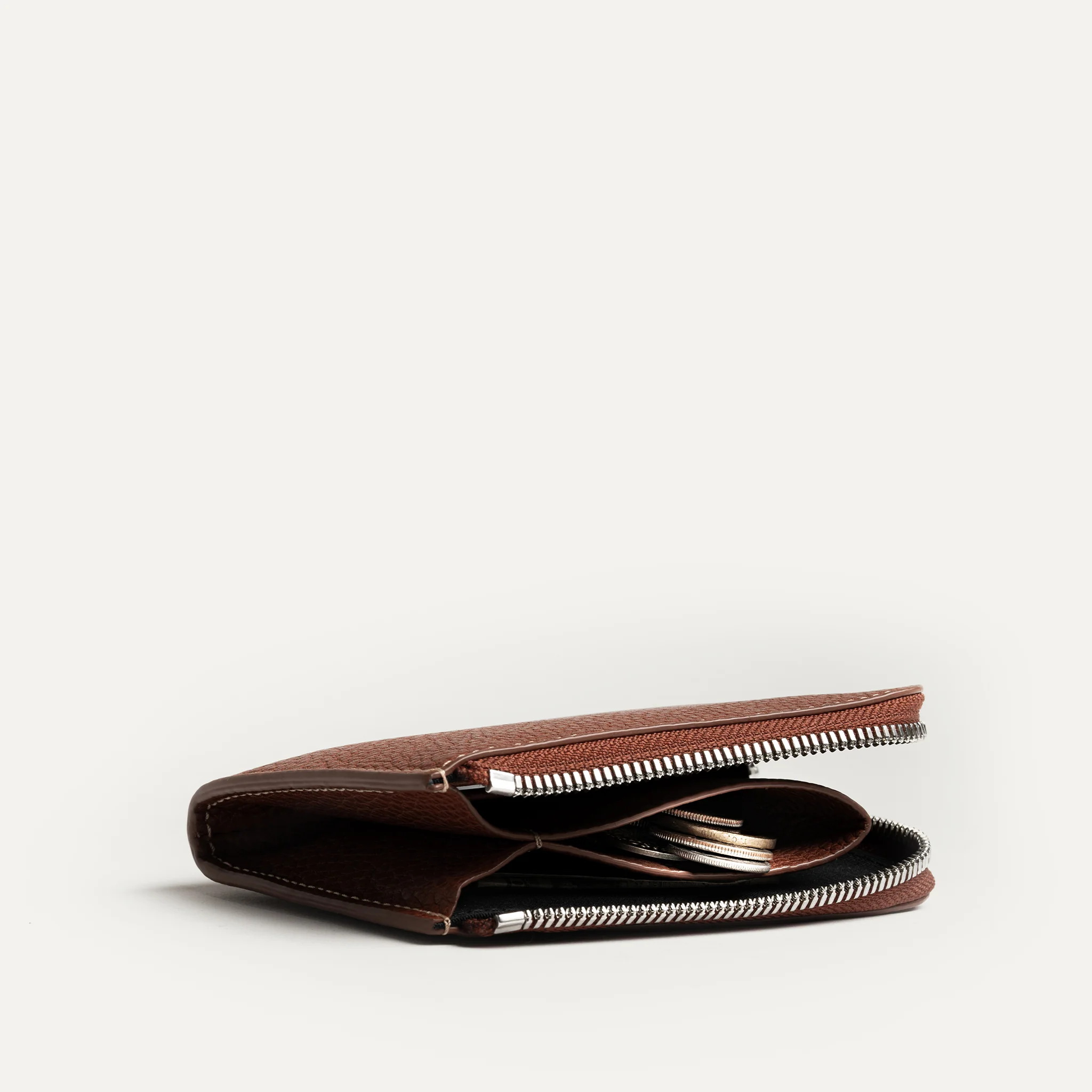Portefeuille en cuir grainé ~ CLOVIS - COGNAC - Image 6
