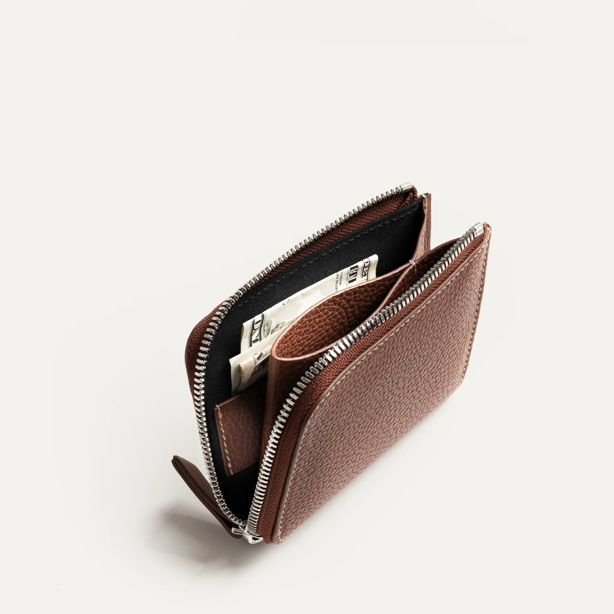Portefeuille en cuir grainé ~ CLOVIS - COGNAC - Image 8