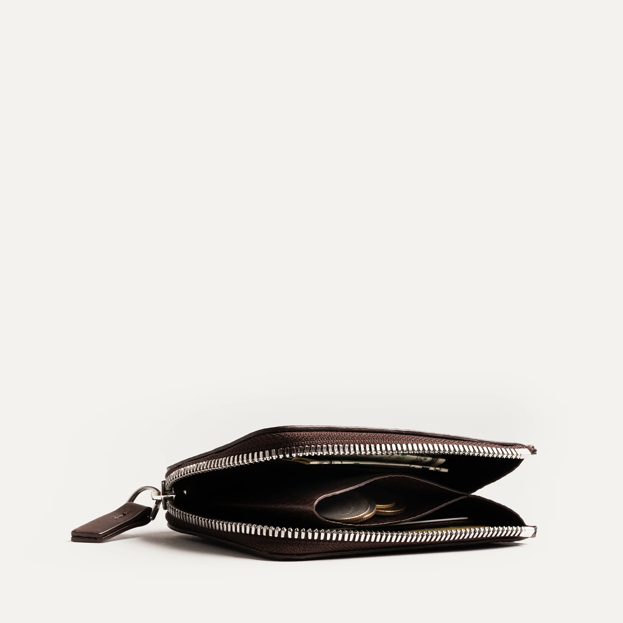 Portefeuille en cuir grainé ~ CLOVIS - MARRON - Image 7