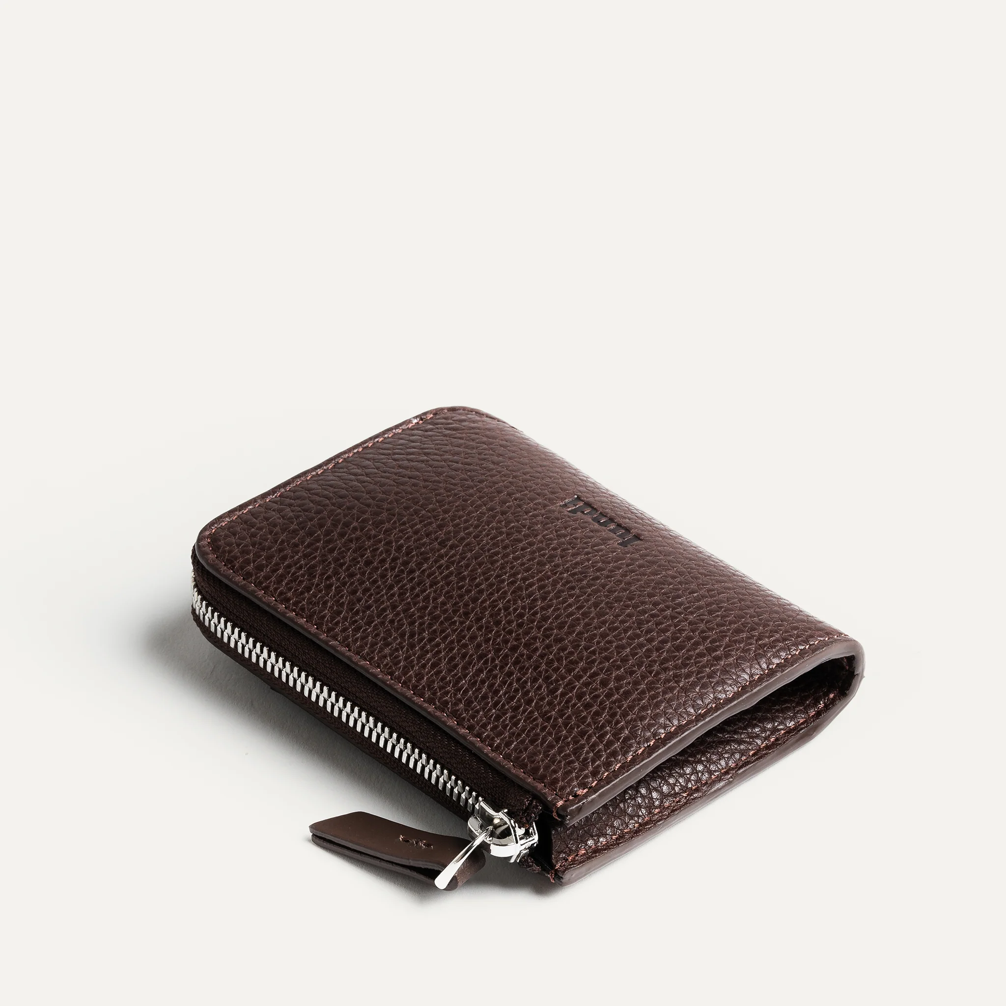 Portefeuille en cuir grainé ~ CLOVIS - MARRON - Image 9