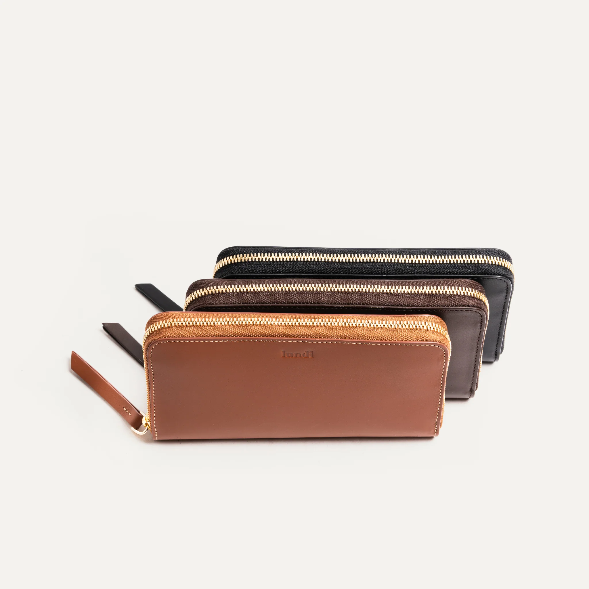 Compagnon en cuir lisse ~ STELLA - MARRON - Image 10
