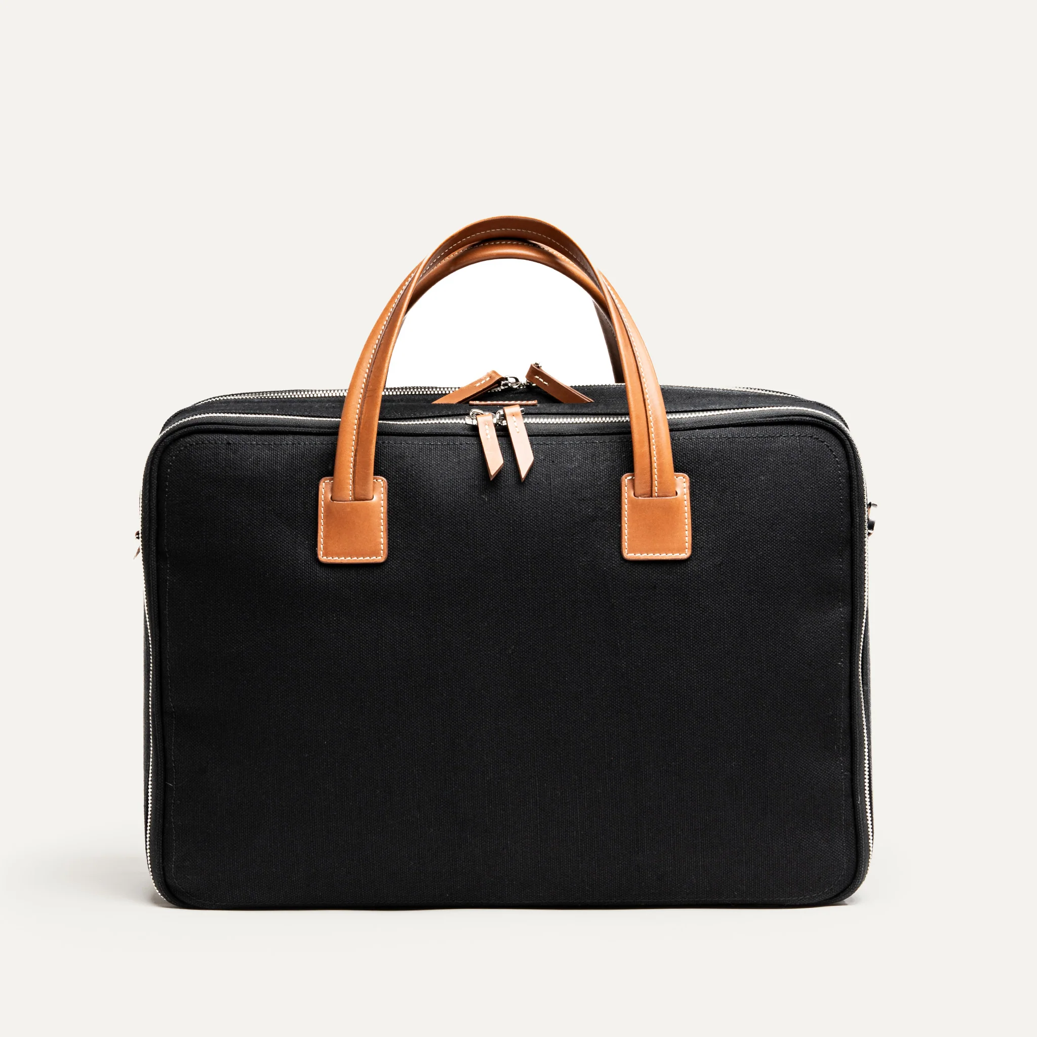 CONALLY | Toile Noire et cuir cognac - Prototype #25 - Image 5