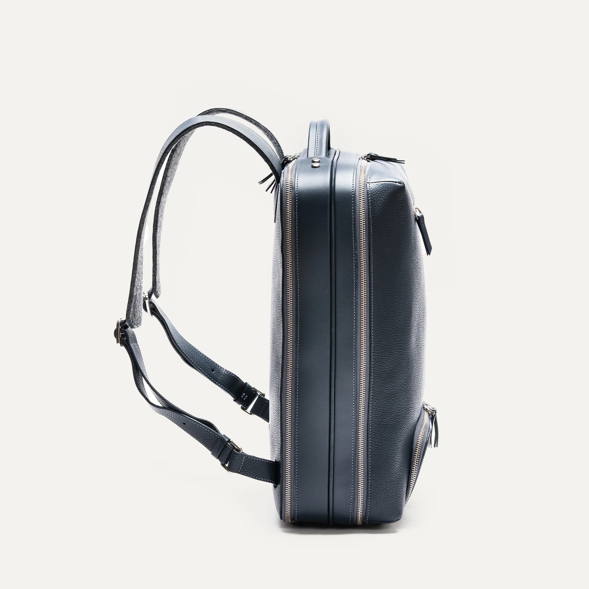 Sac à dos de voyage ~ GASPARD - CUIR MARINE - Image 13