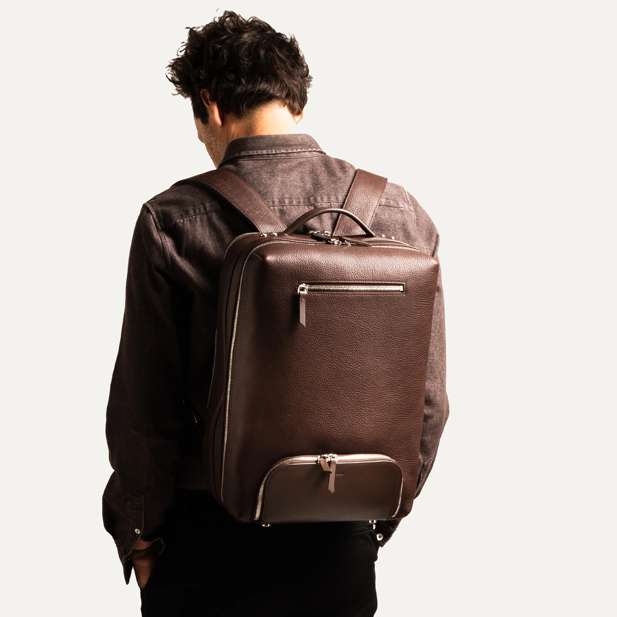 Sac à dos de voyage ~ GASPARD - MARRON - Image 7