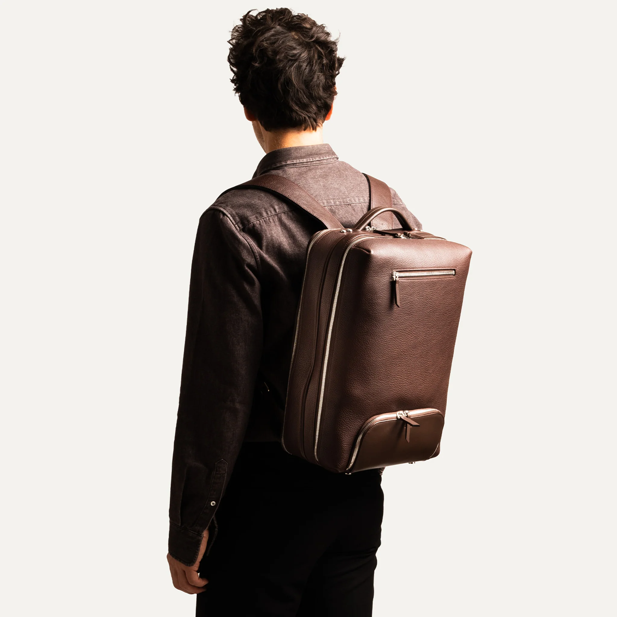 Sac à dos de voyage ~ GASPARD - MARRON - Image 8