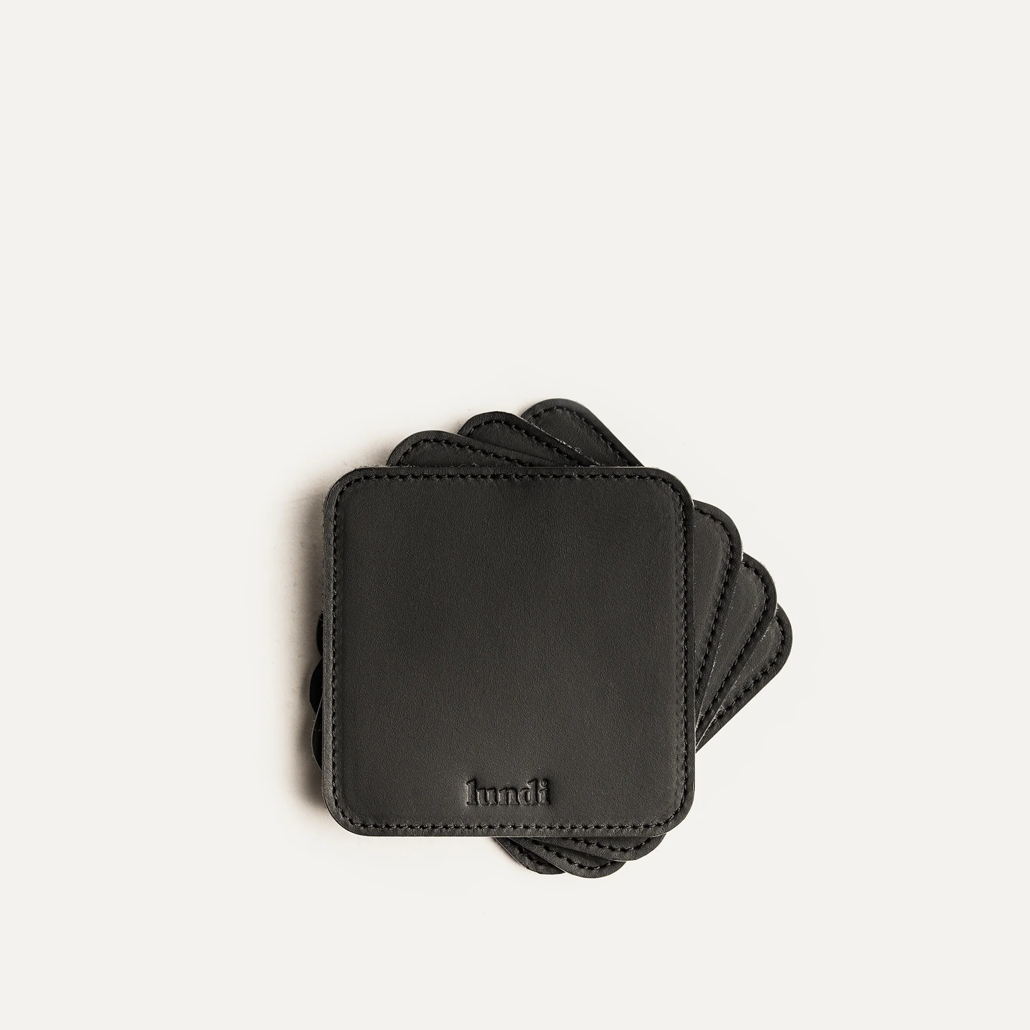 Sous-tasses en cuir ~ IVO - NOIR - Image 7