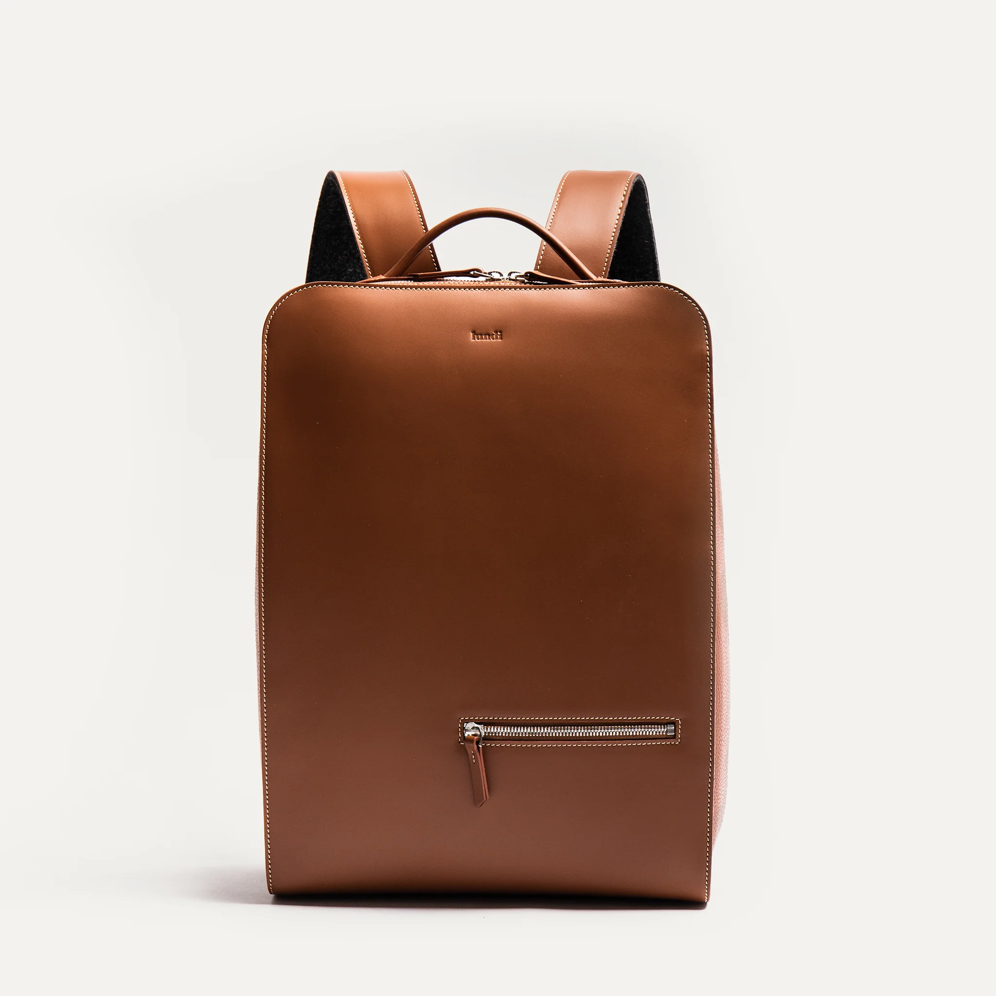 Sac à dos en cuir lisse ~ MATTEO - COGNAC - Image 7
