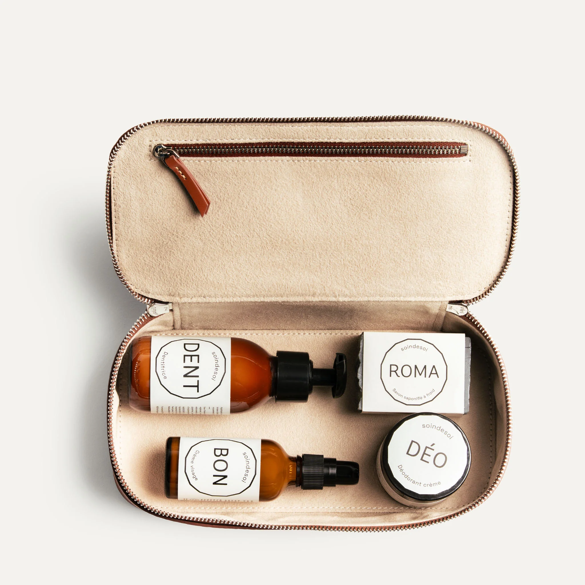 Pack soin essentiel bio ~ lundi x Soin de Soi ~ Cuir grainé cognac - Image 3