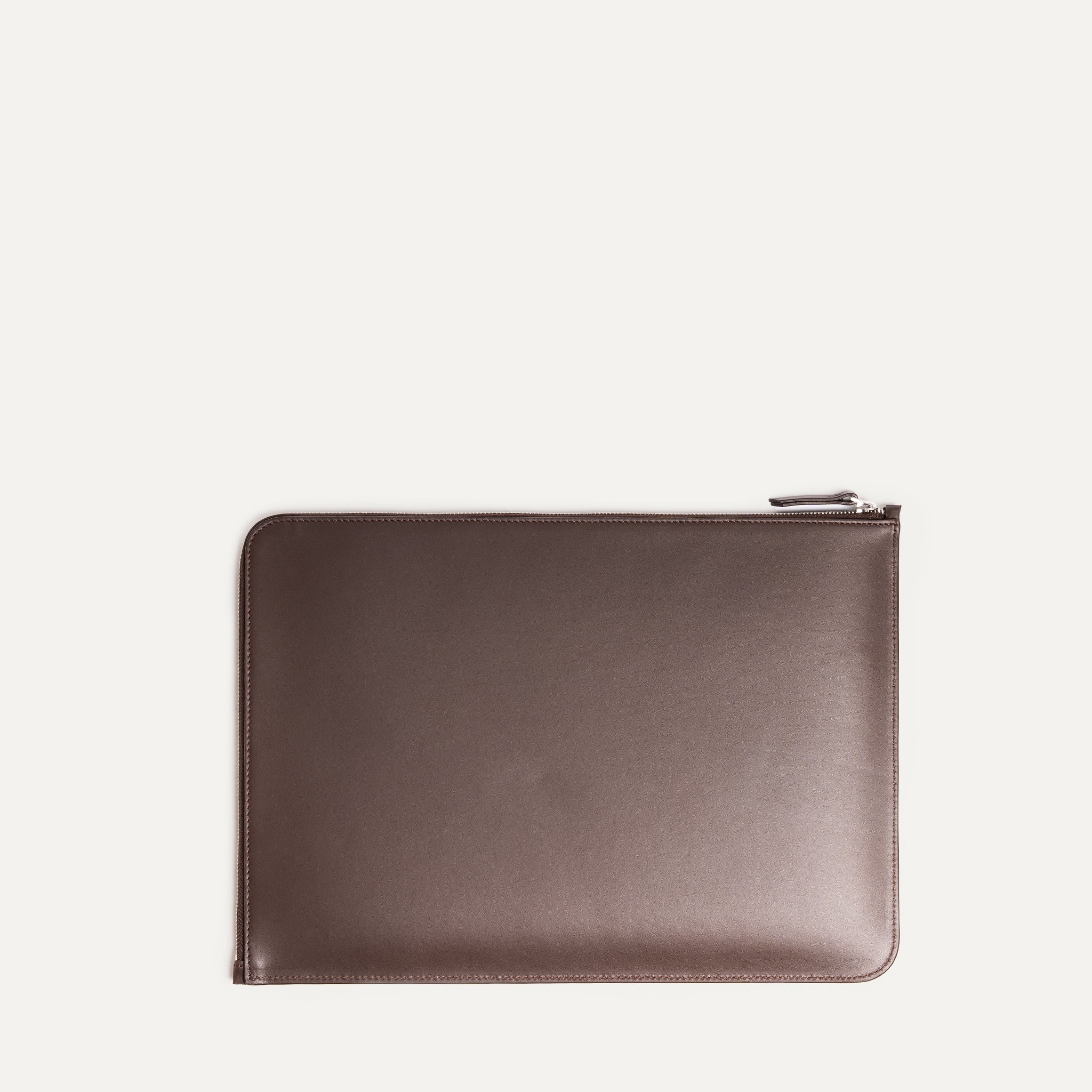 Pochette ordinateur en cuir ~ MAYA - MARRON - Image 5
