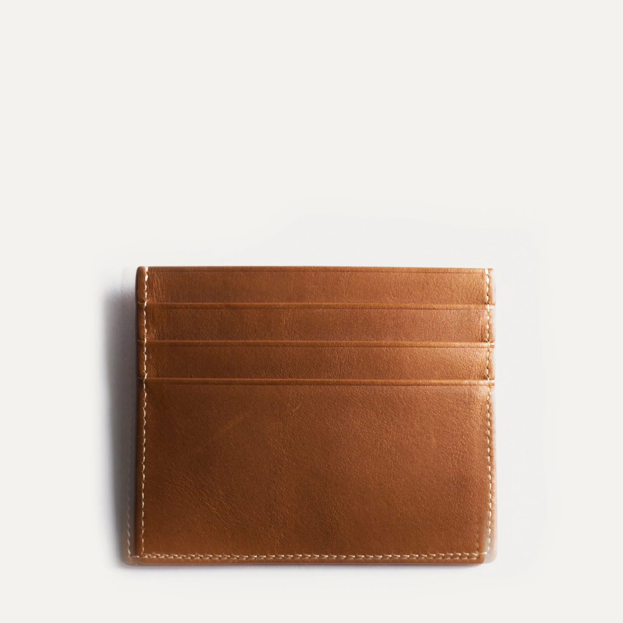 Porte-cartes en cuir lisse ~ KARL - COGNAC - Image 3