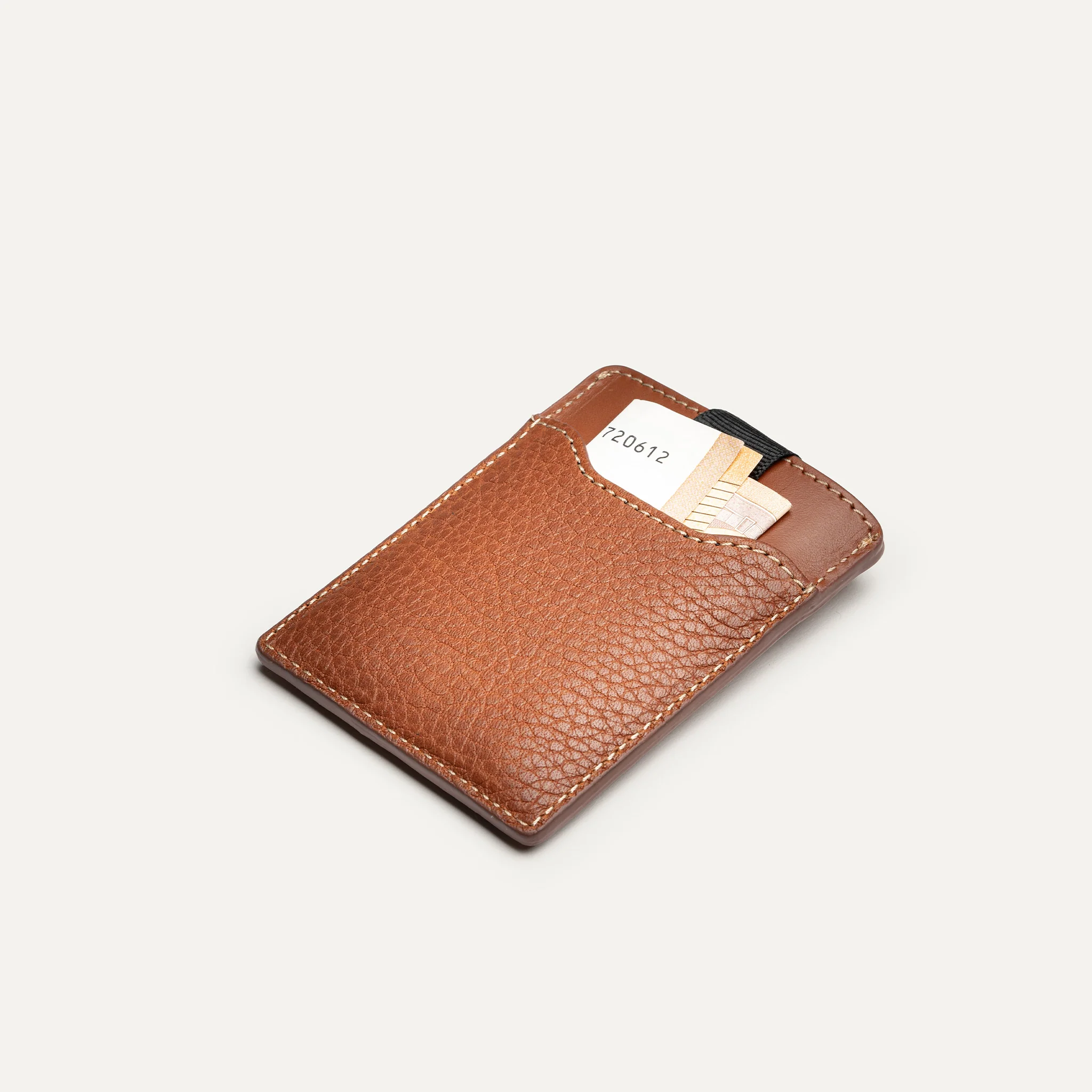 Porte-cartes compact en cuir ~ LOUIS - COGNAC - Image 5