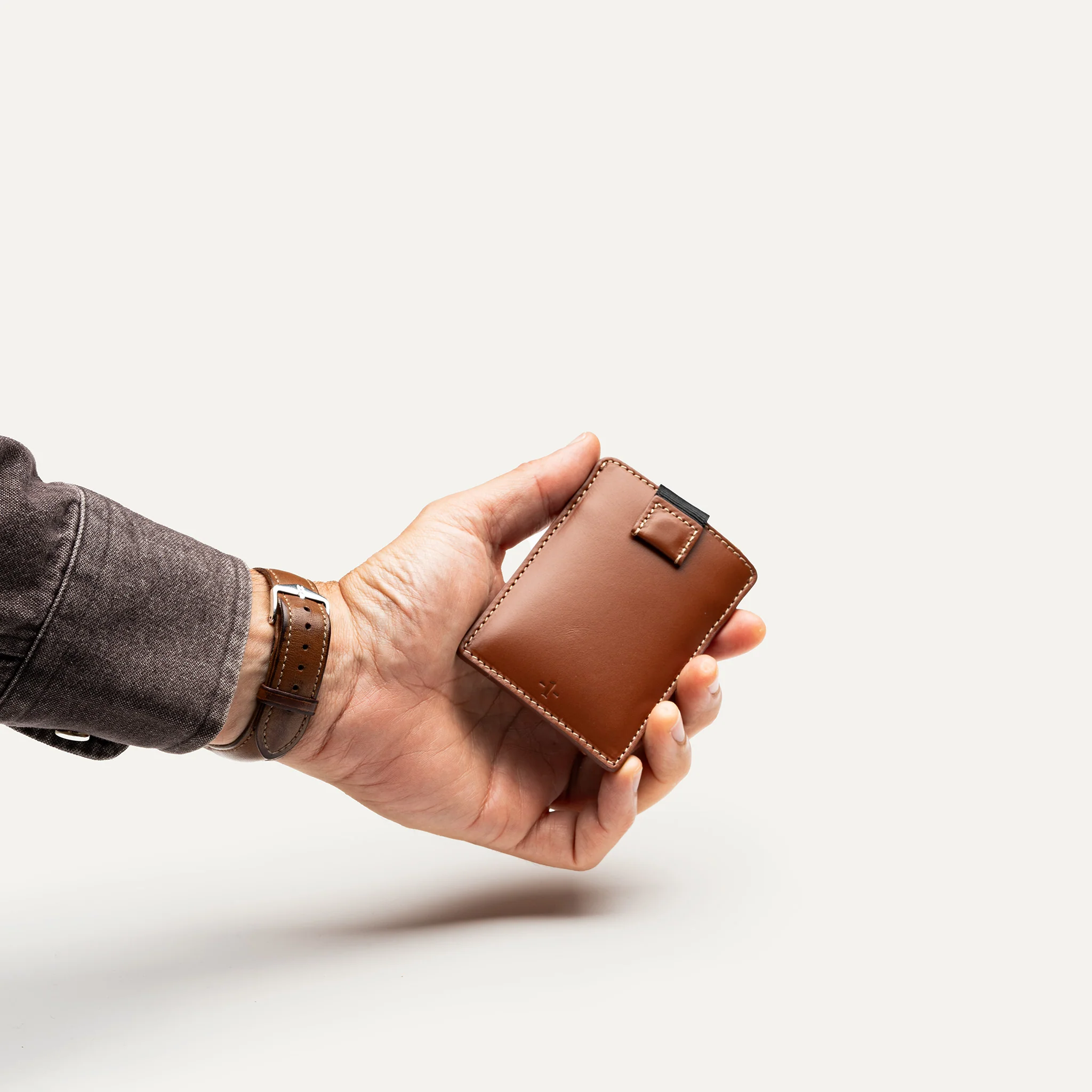 Porte-cartes compact en cuir ~ LOUIS - COGNAC - Image 7