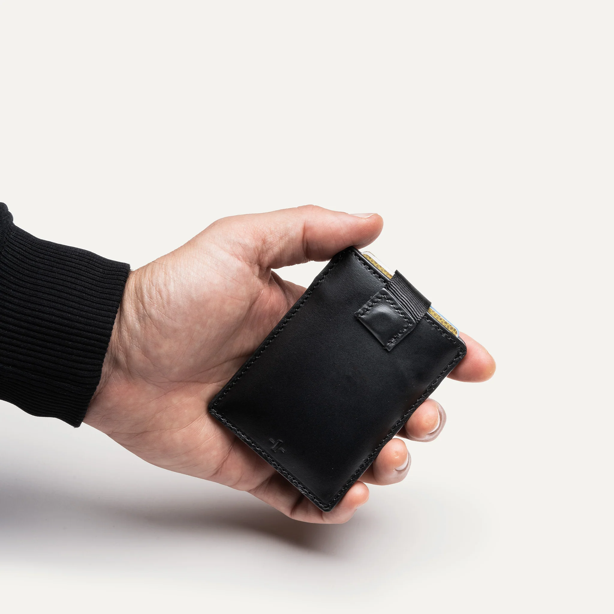 Porte-cartes compact en cuir ~ LOUIS - NOIR - Image 9