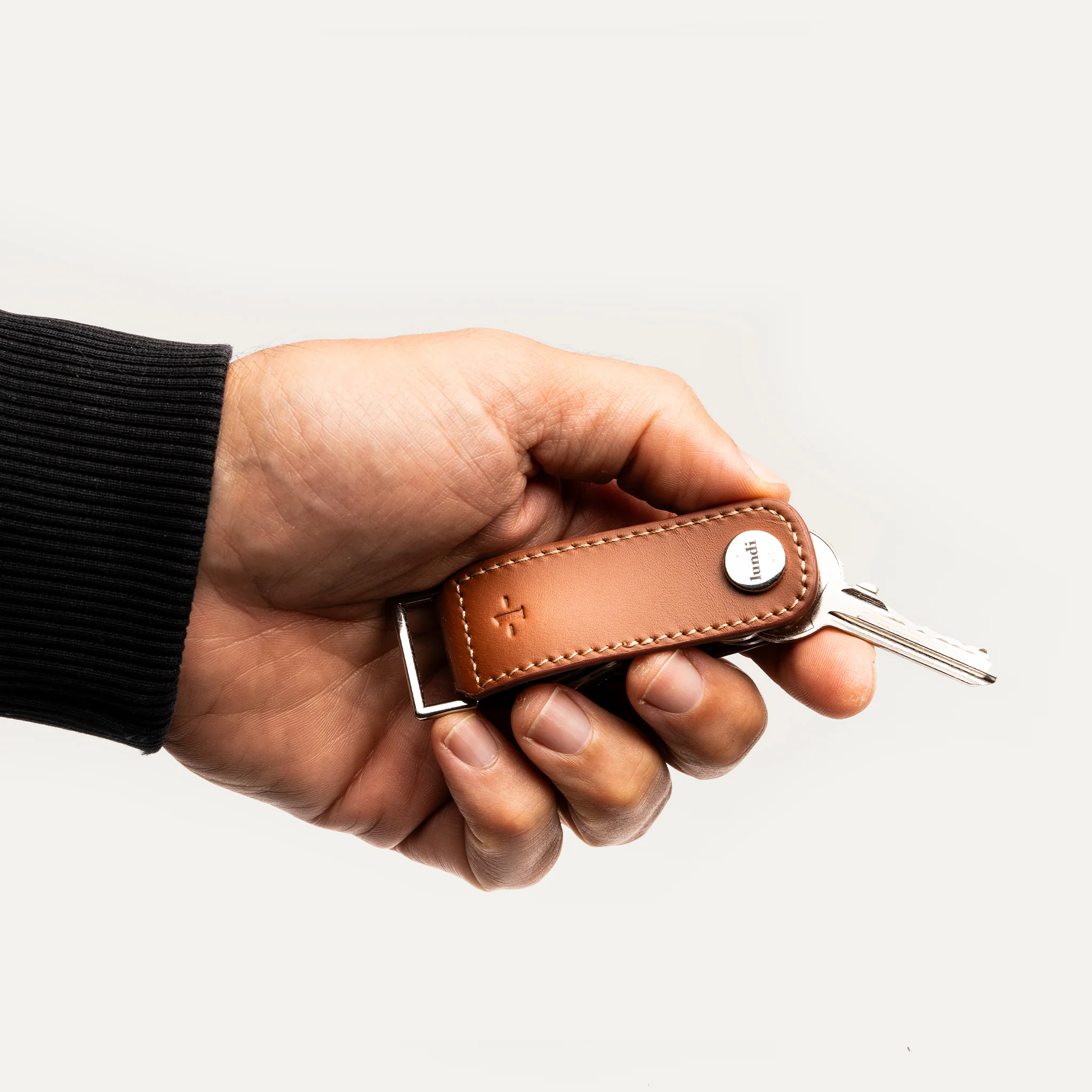 Porte-clés en cuir ~ LUCIO - COGNAC - Image 13