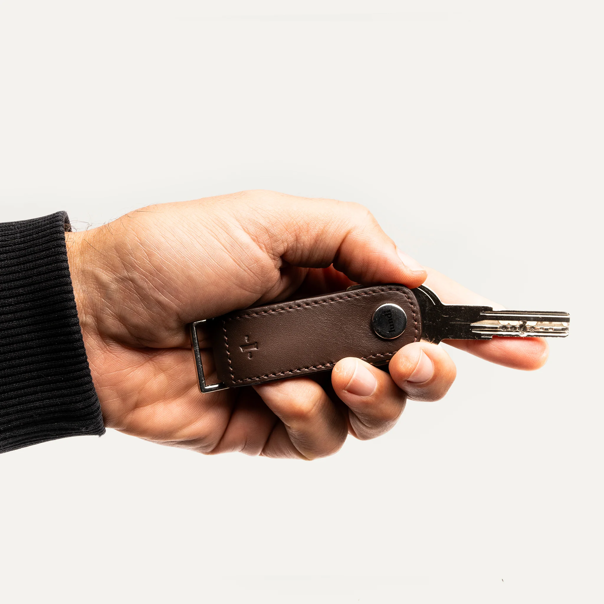 Porte-clés en cuir ~ LUCIO - MARRON - Image 11