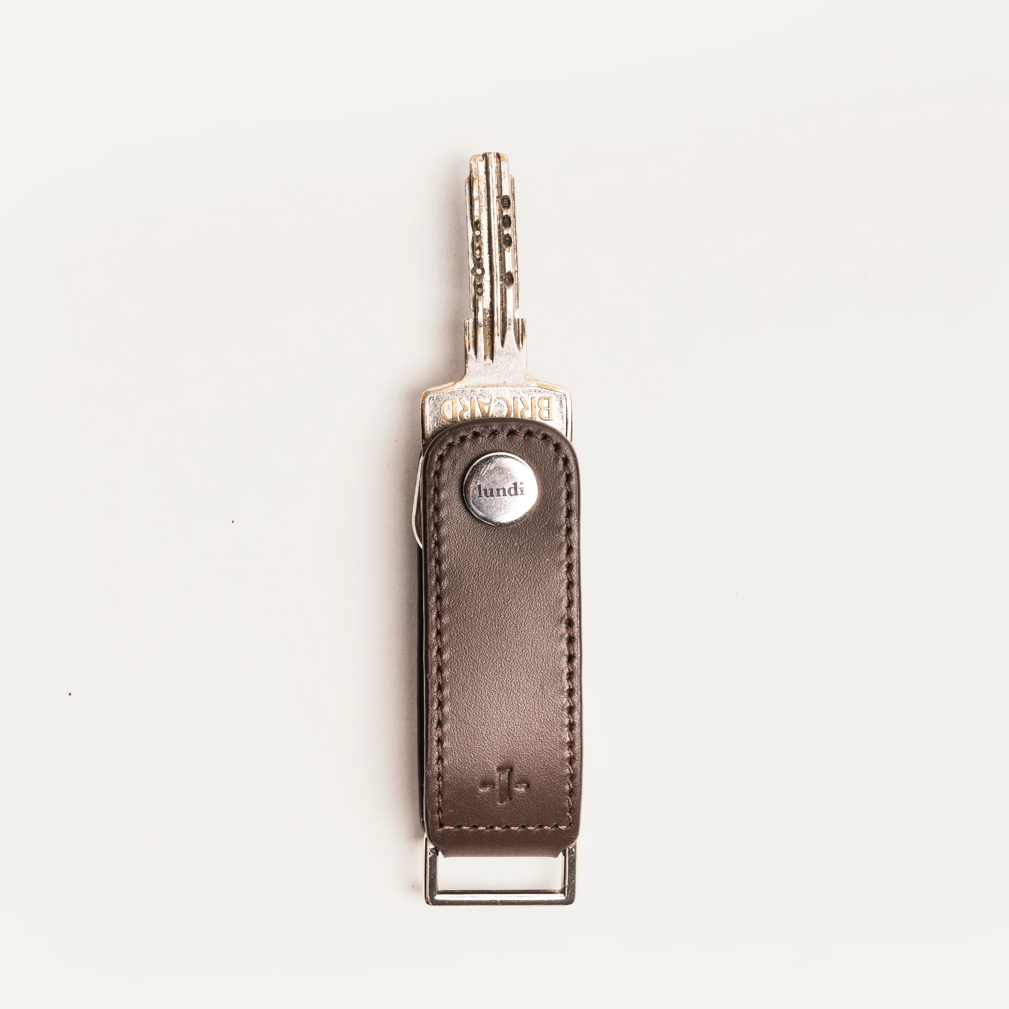 Porte-clés en cuir ~ LUCIO - MARRON - Image 5
