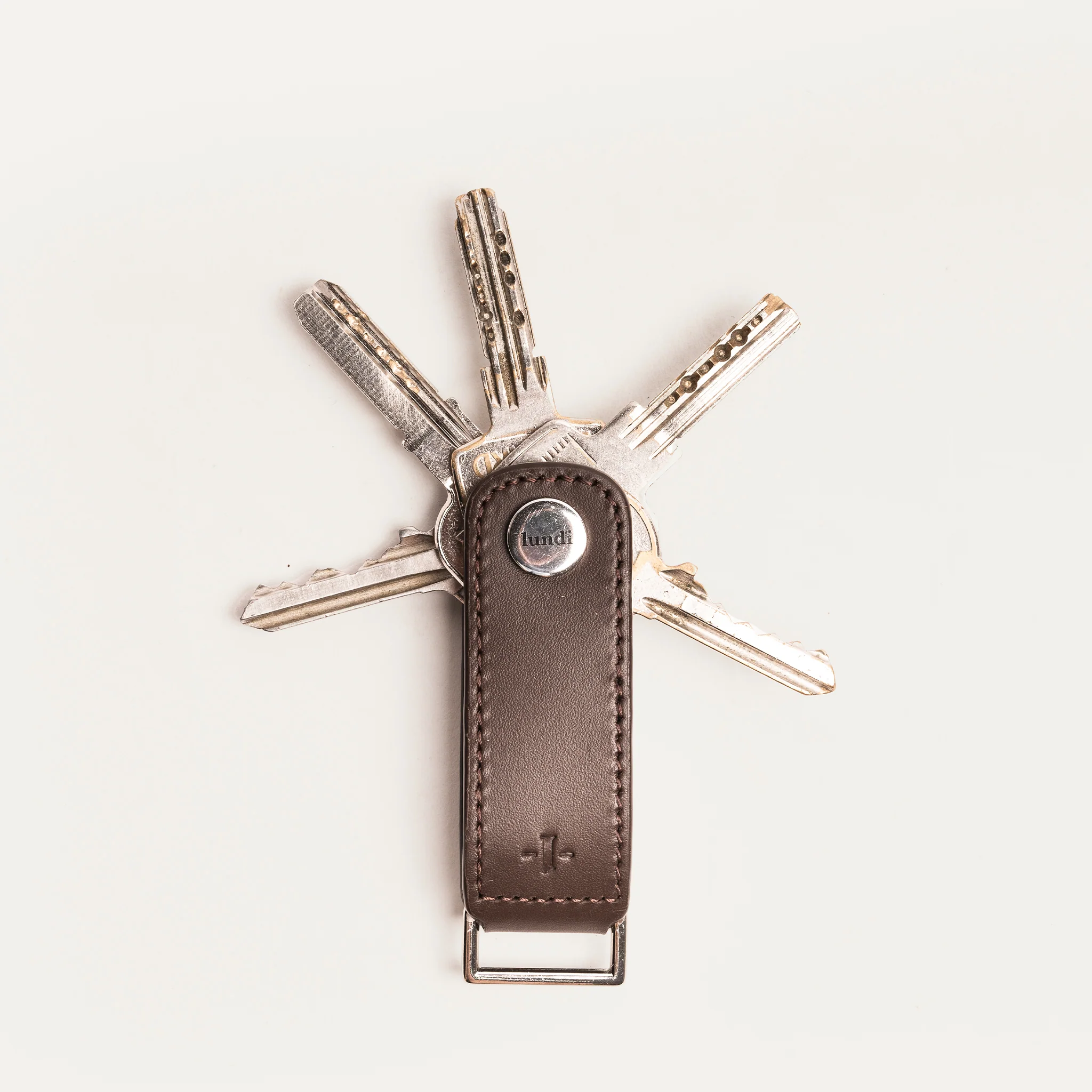 Porte-clés en cuir ~ LUCIO - MARRON - Image 6
