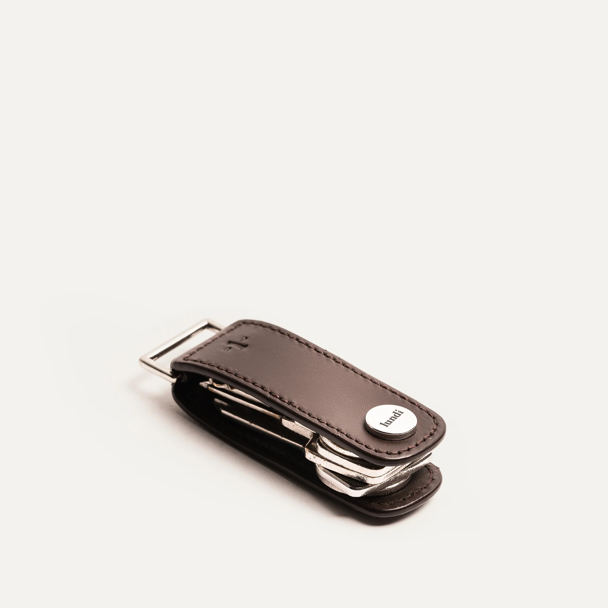 Porte-clés en cuir ~ LUCIO - MARRON - Image 8