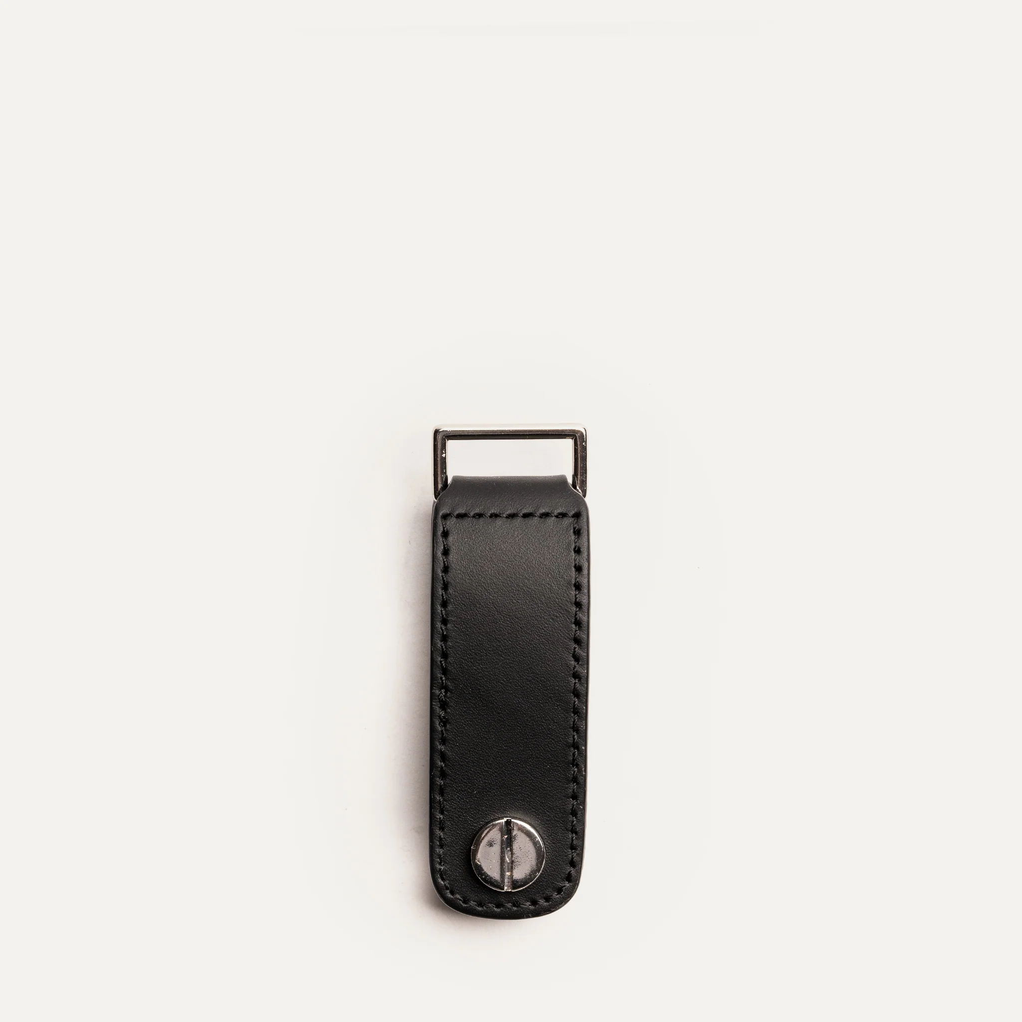 Porte-clés en cuir ~ LUCIO - NOIR - Image 4