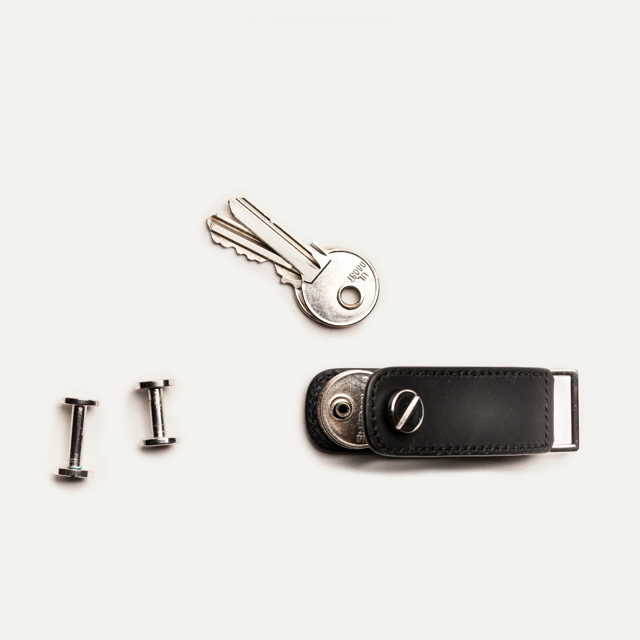Porte-clés en cuir ~ LUCIO - NOIR - Image 6