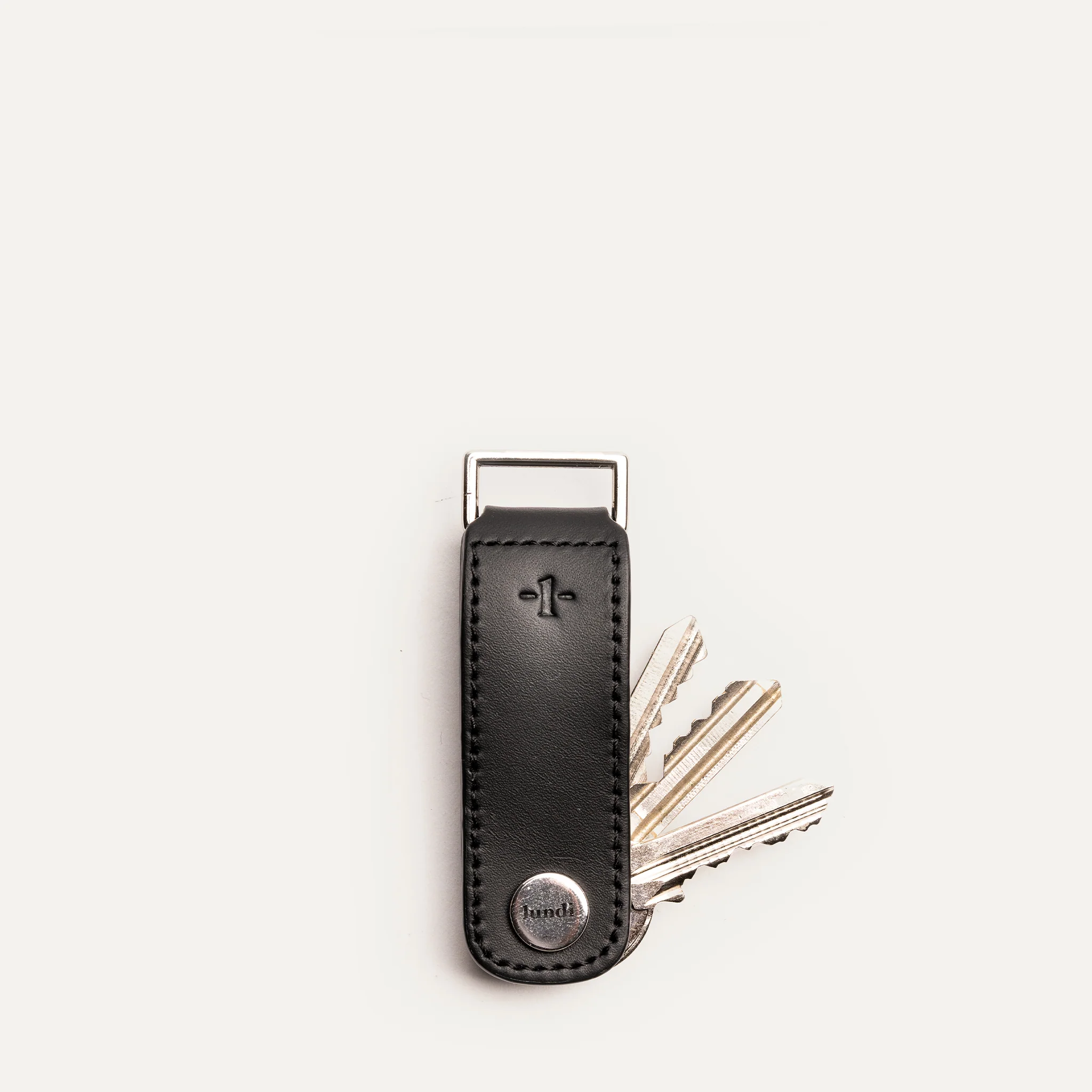 Porte-clés en cuir ~ LUCIO - NOIR - Image 9