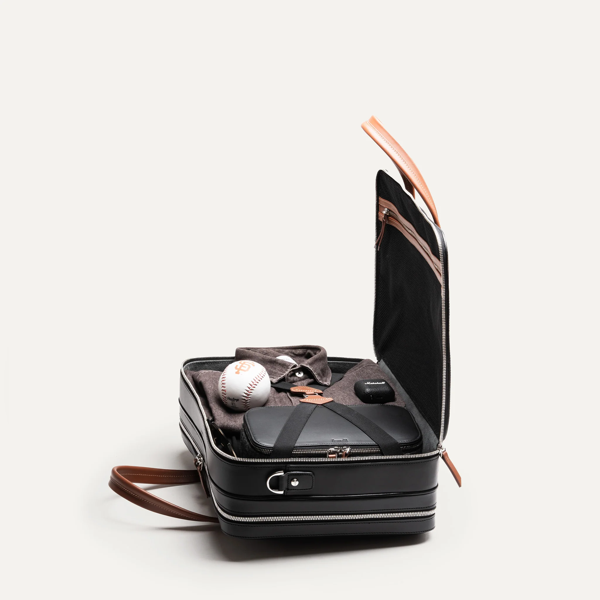 Porte documents 36 hr ~ BELLECOURT II ~ Noir & Cognac - Image 6