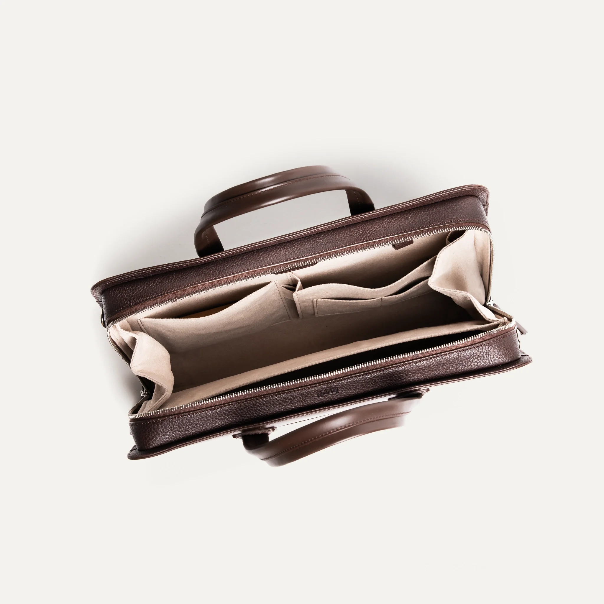 Porte-documents cuir grainé ~CAMERON - MARRON - Image 2