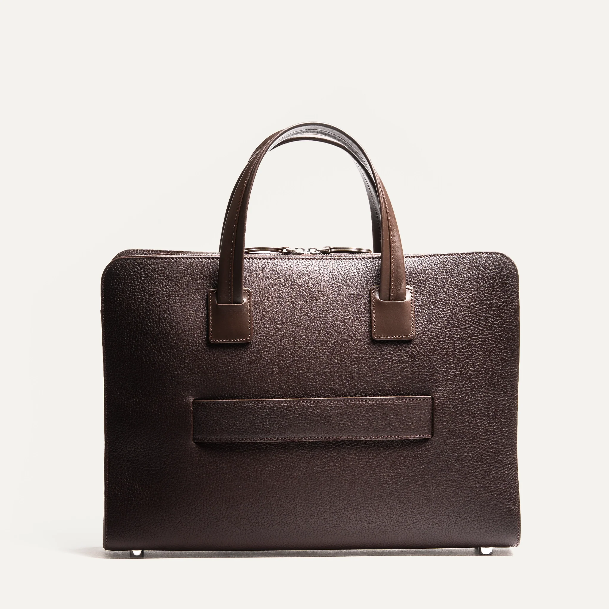 Porte-documents cuir grainé ~CAMERON - MARRON - Image 4
