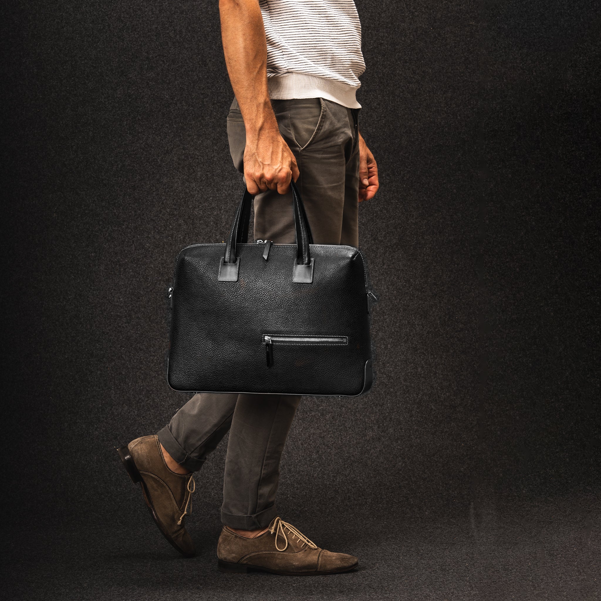 Porte-documents en cuir grainé ~ VALENTIN - NOIR - Image 8