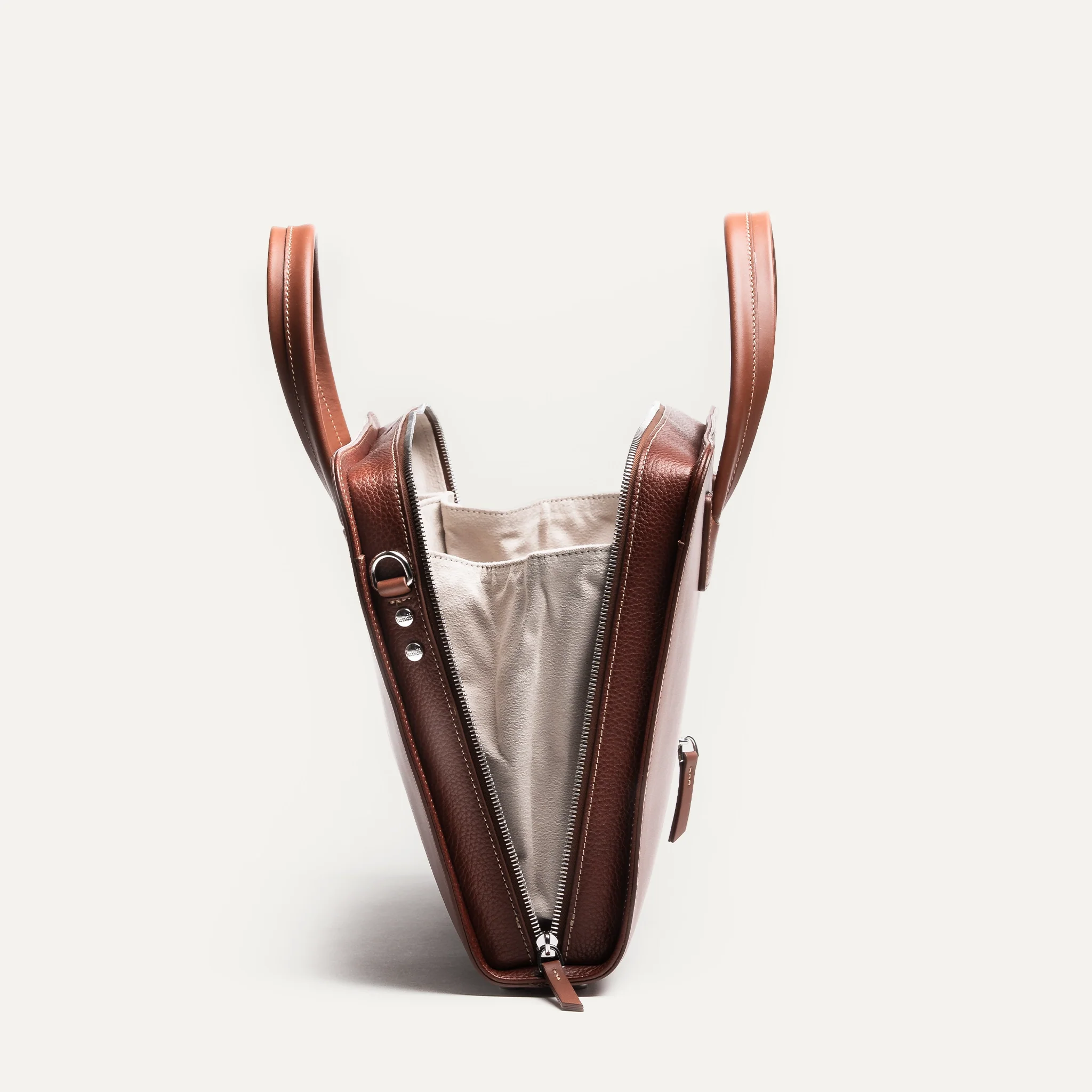 Porte-documents cuir lisse et grainé ~ISACK - COGNAC - Image 4