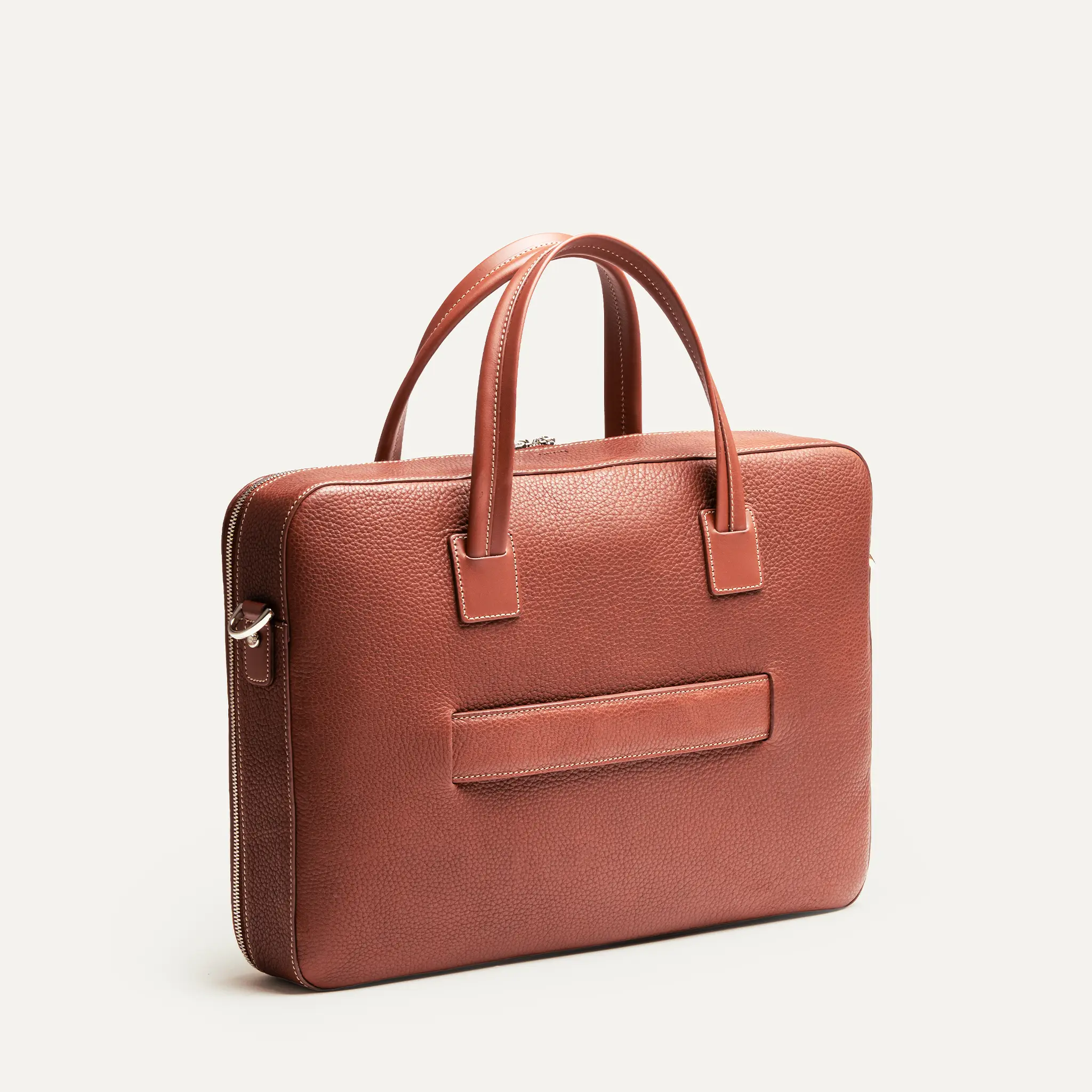Porte documents en cuir grainé ~ OSCAR - COGNAC - Image 7
