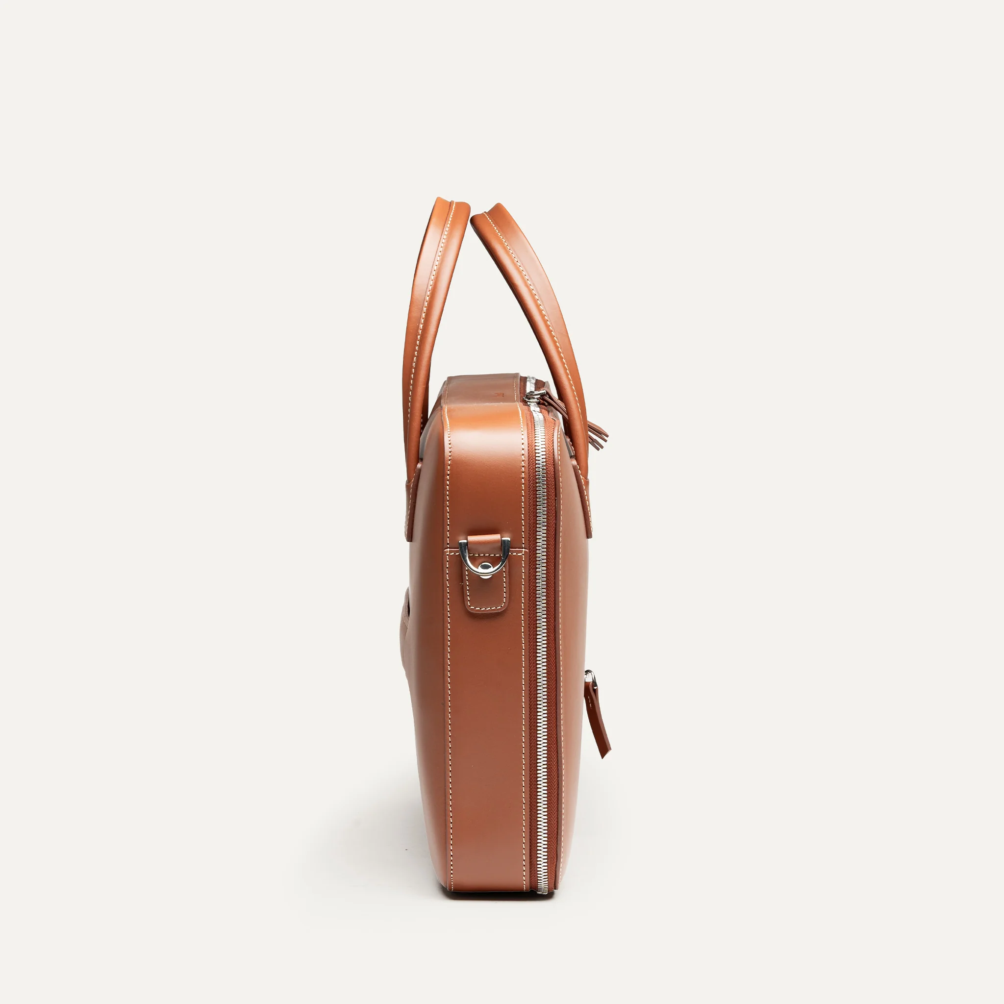 Porte-documents en cuir lisse ~ ALESSANDRO II - COGNAC - Image 4