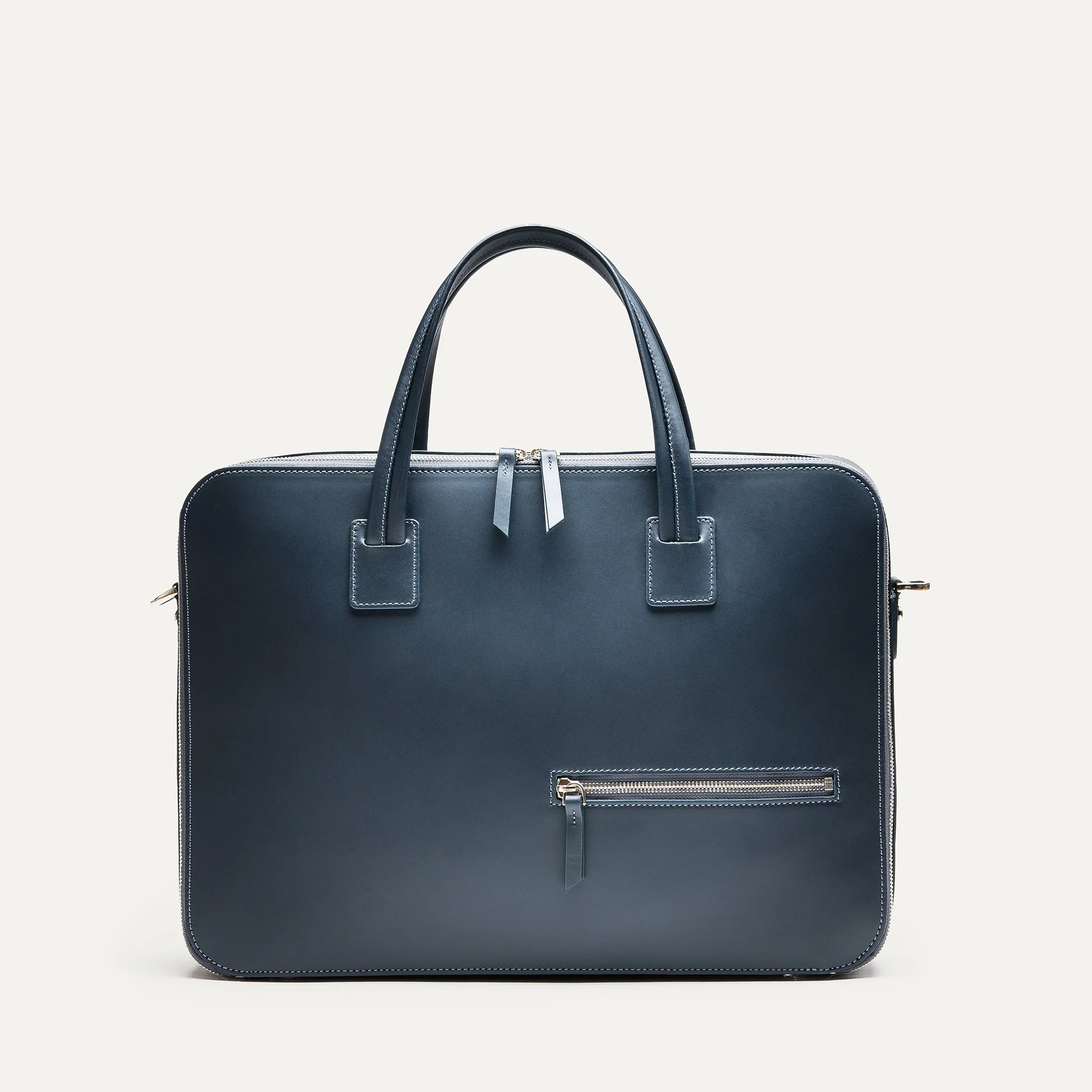 Porte-documents en cuir lisse ~ ALESSANDRO II - MARINE - Image 11