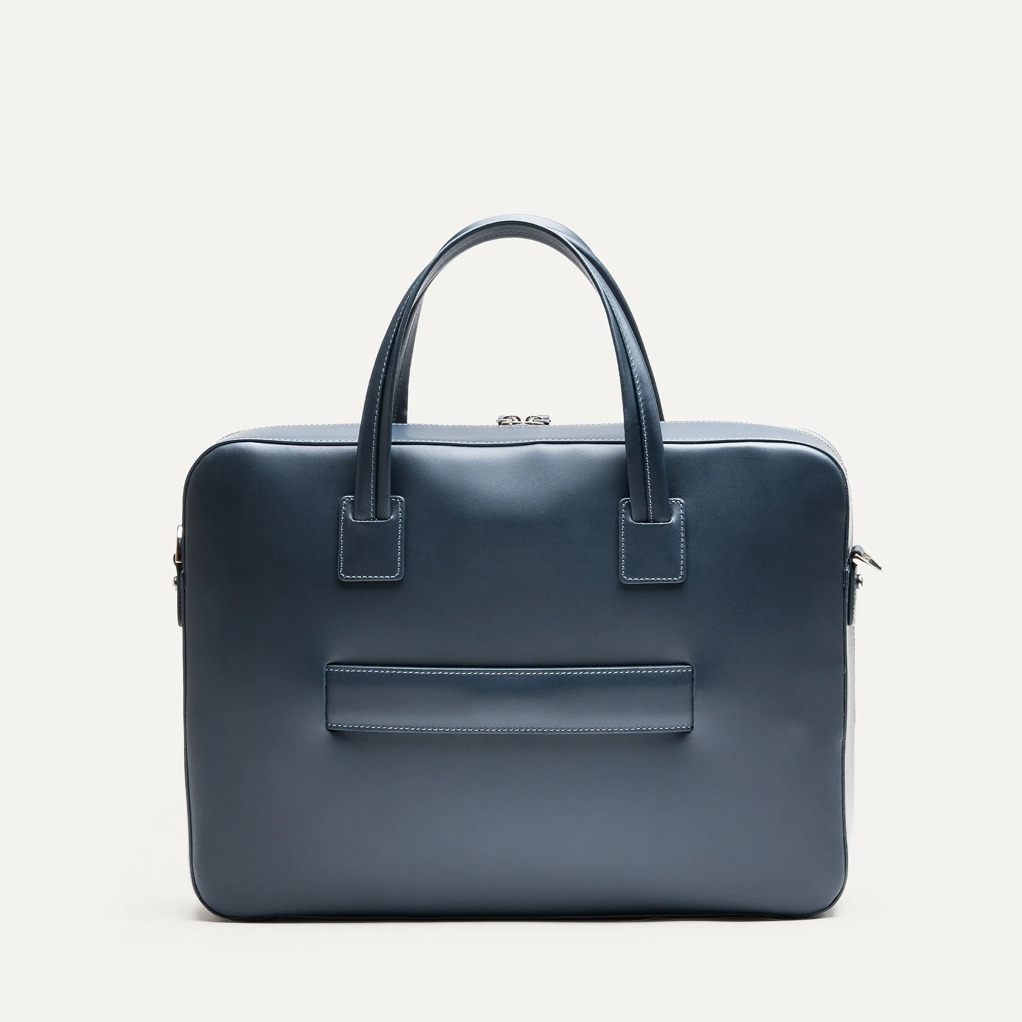 Porte-documents en cuir lisse ~ ALESSANDRO II - MARINE - Image 3