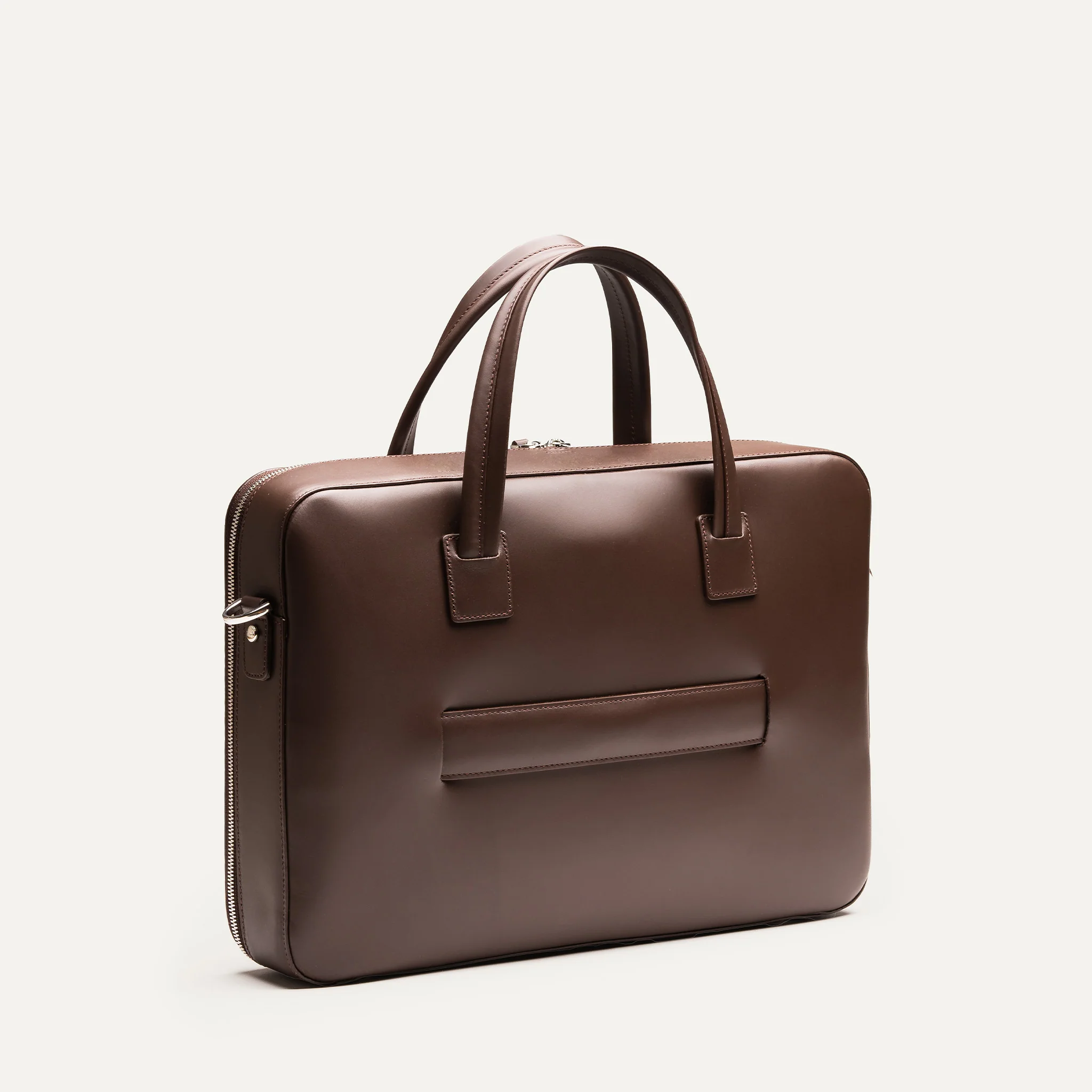 Porte-documents en cuir lisse ~ ALESSANDRO II - MARRON - Image 3