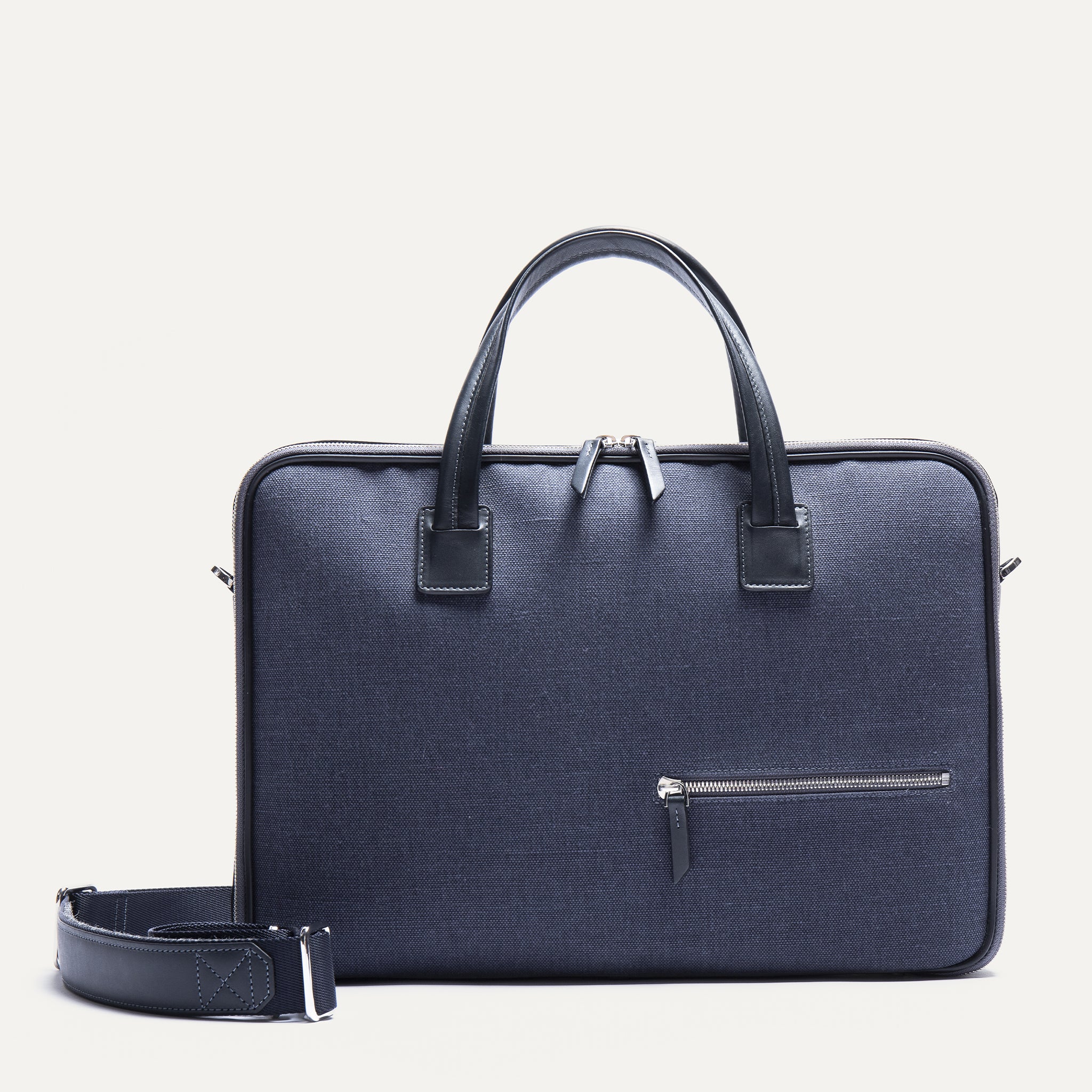 DIEGO | Toile & cuir marine - Image 4