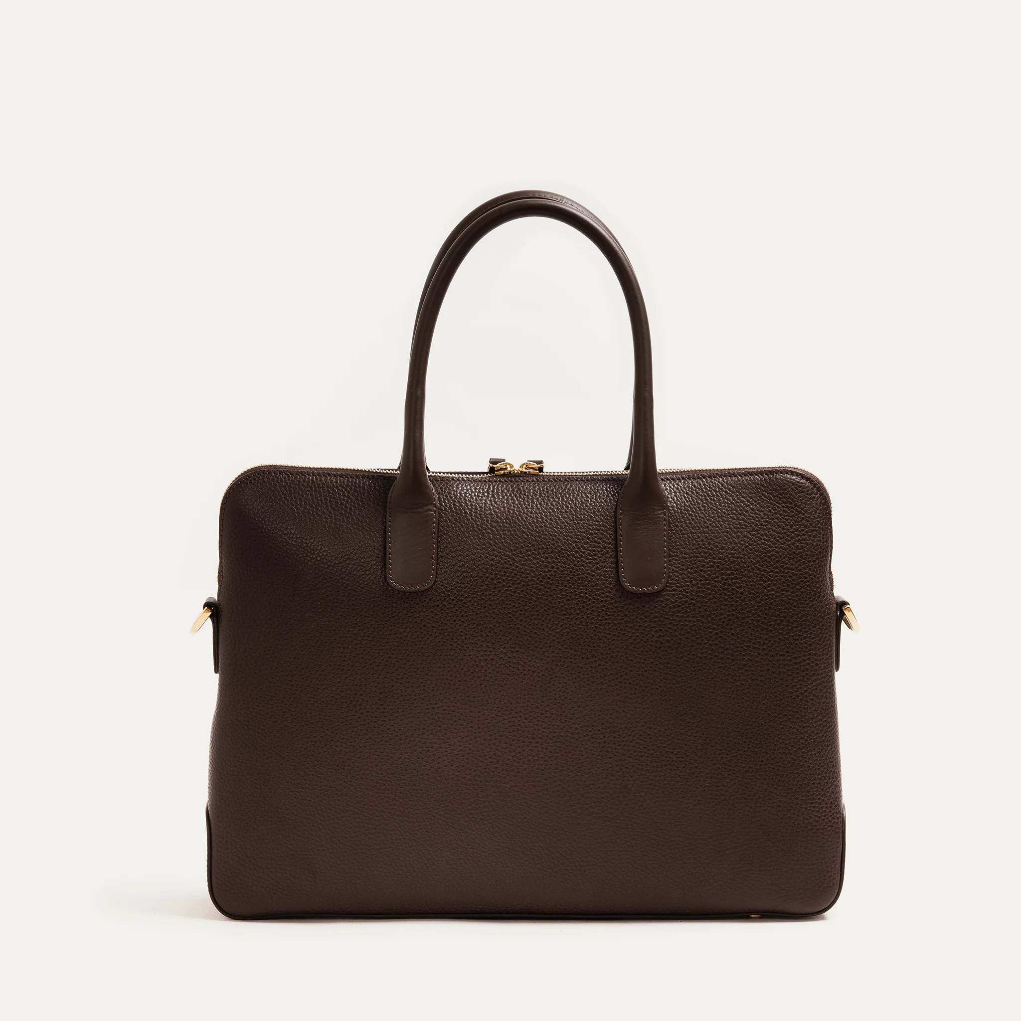Porte documents en cuir grainé ~ LENA - MARRON - Image 9
