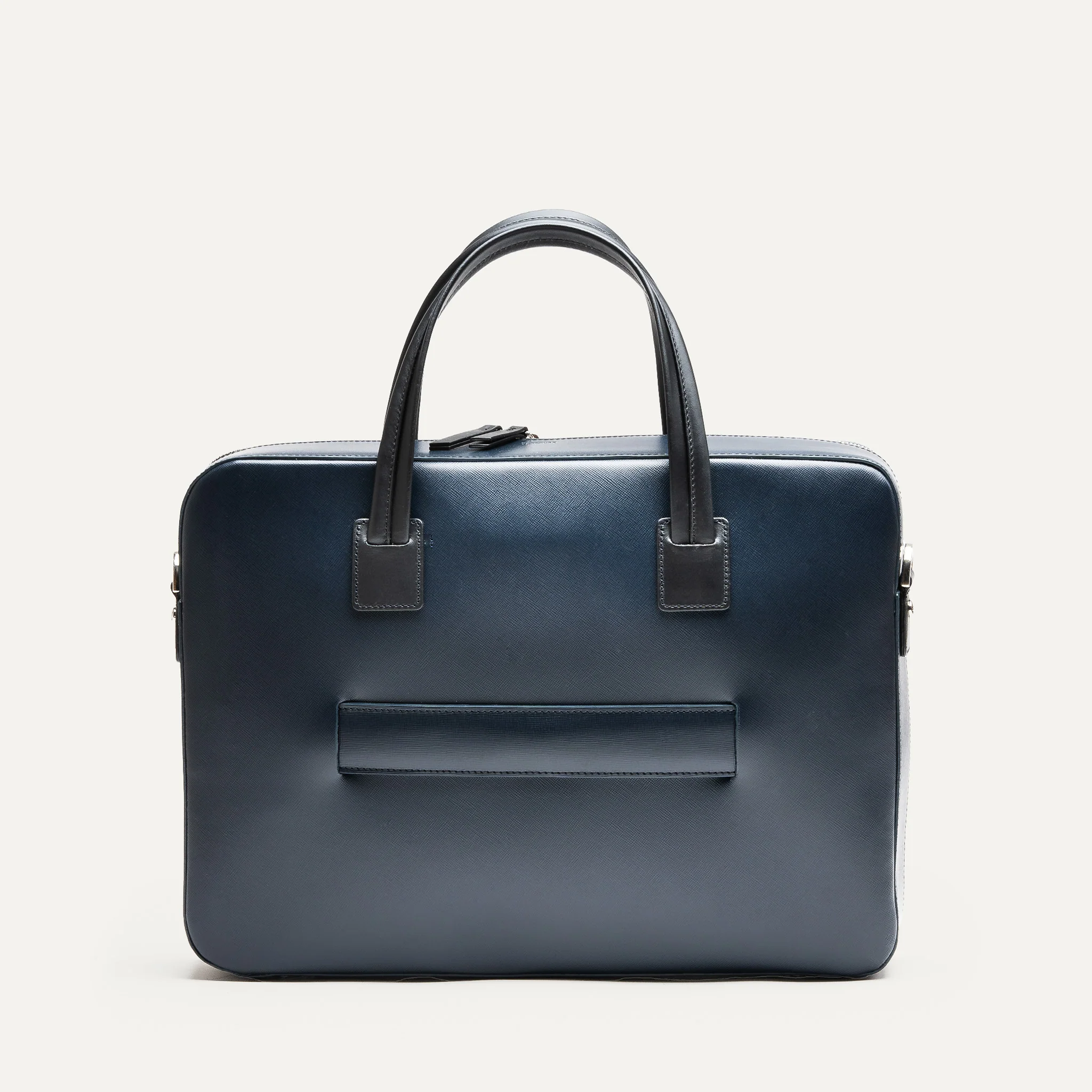Porte-documents en cuir Saffiano ~ PAOLO II - MARINE - Image 4