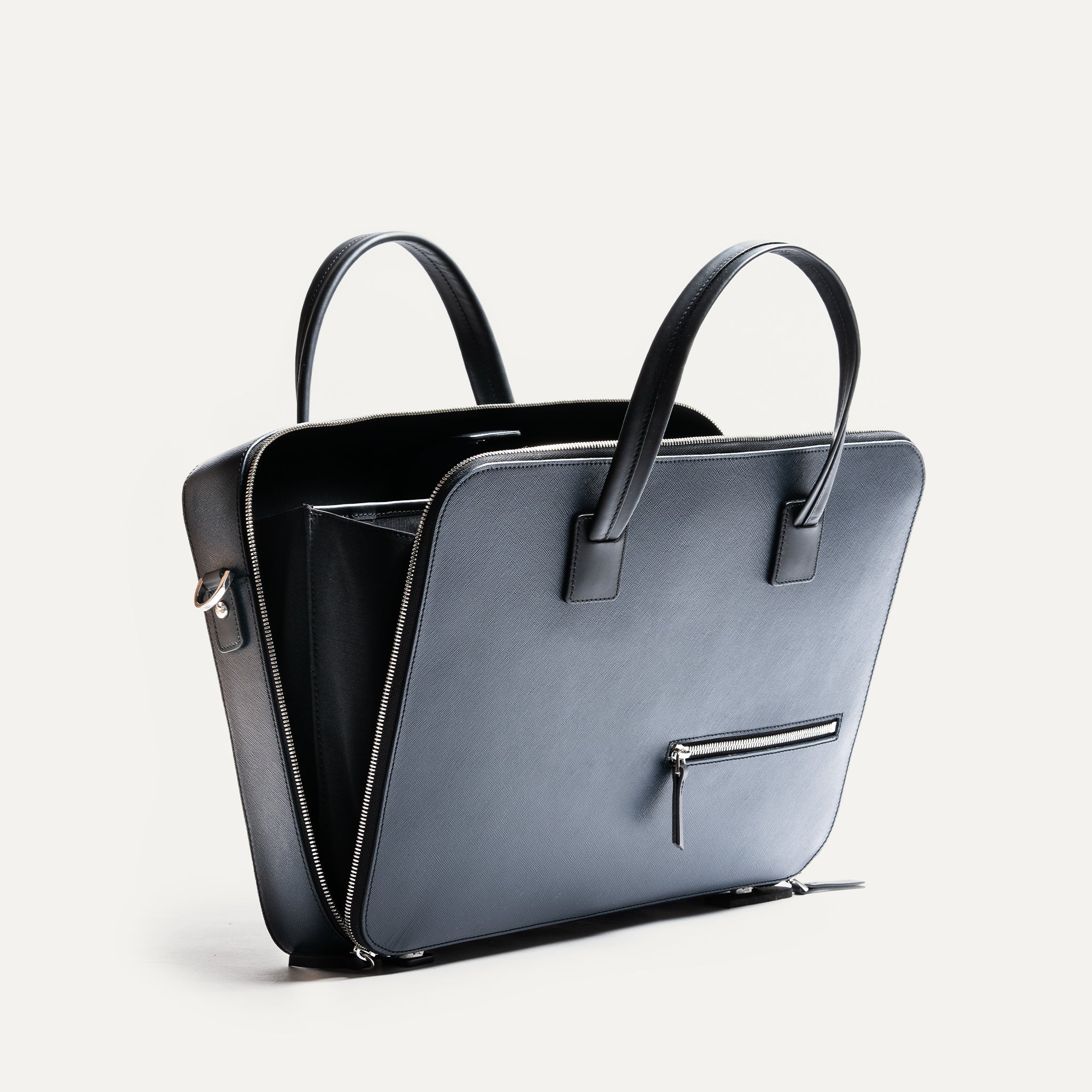 Porte-documents en cuir Saffiano ~ PAOLO II - MARINE - Image 9