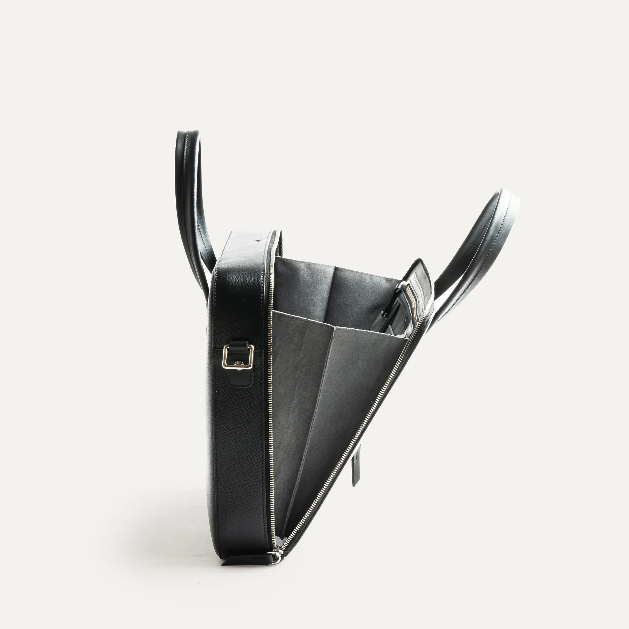 Porte-documents en cuir Saffiano ~ PAOLO II - NOIR - Image 3
