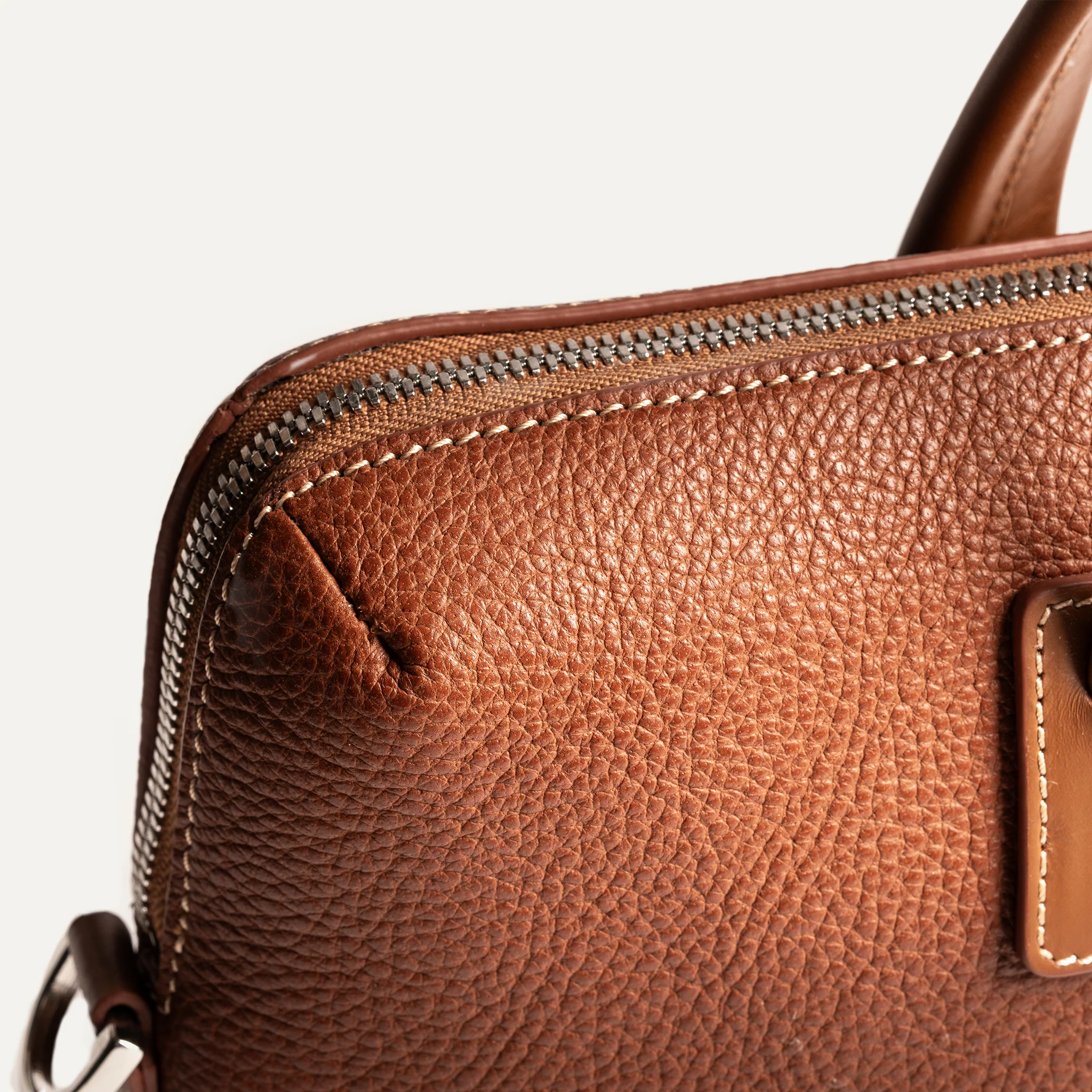 Porte-documents en cuir grainé ~ VALENTIN - COGNAC - Image 5
