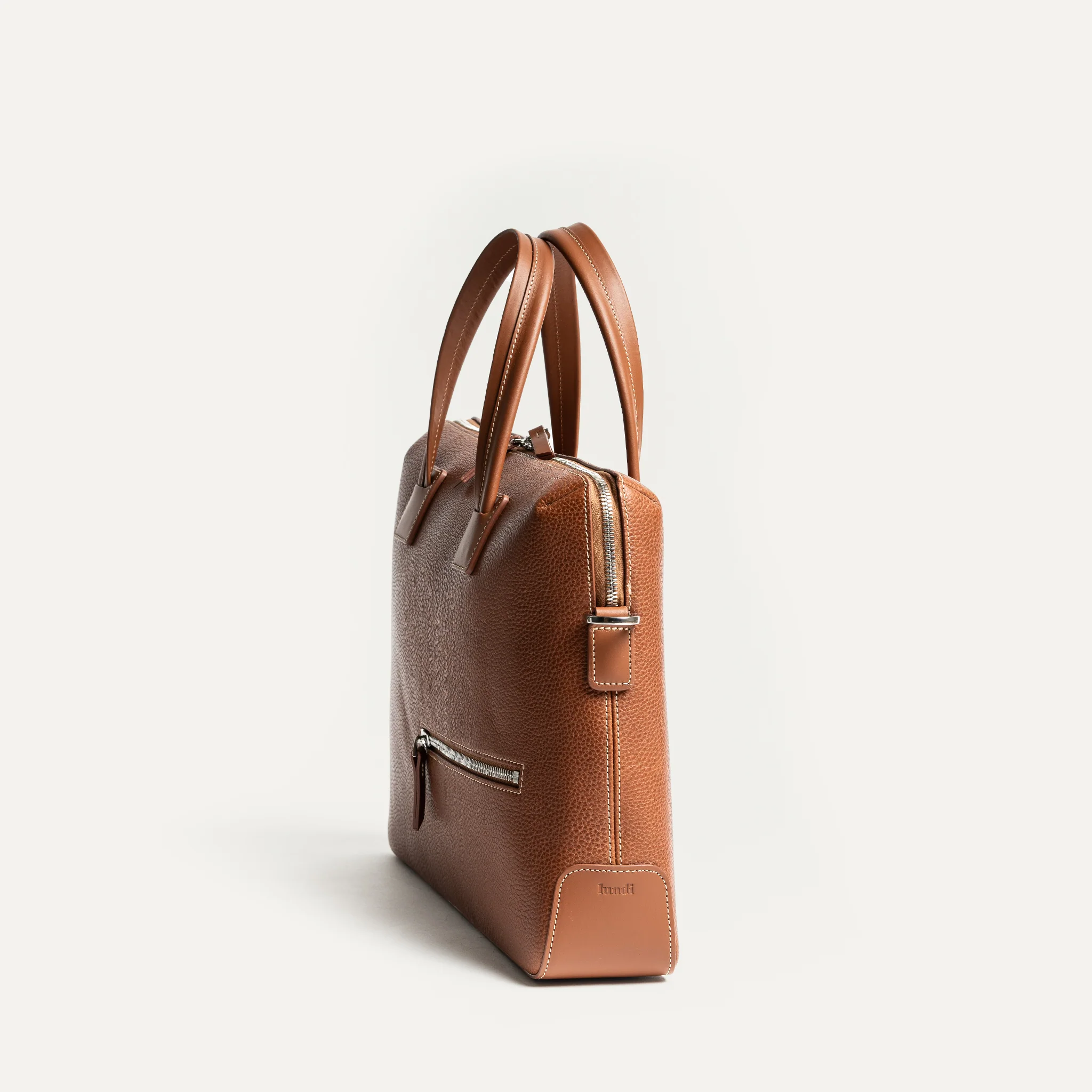 Porte-documents en cuir grainé ~ VALENTIN - COGNAC - Image 8