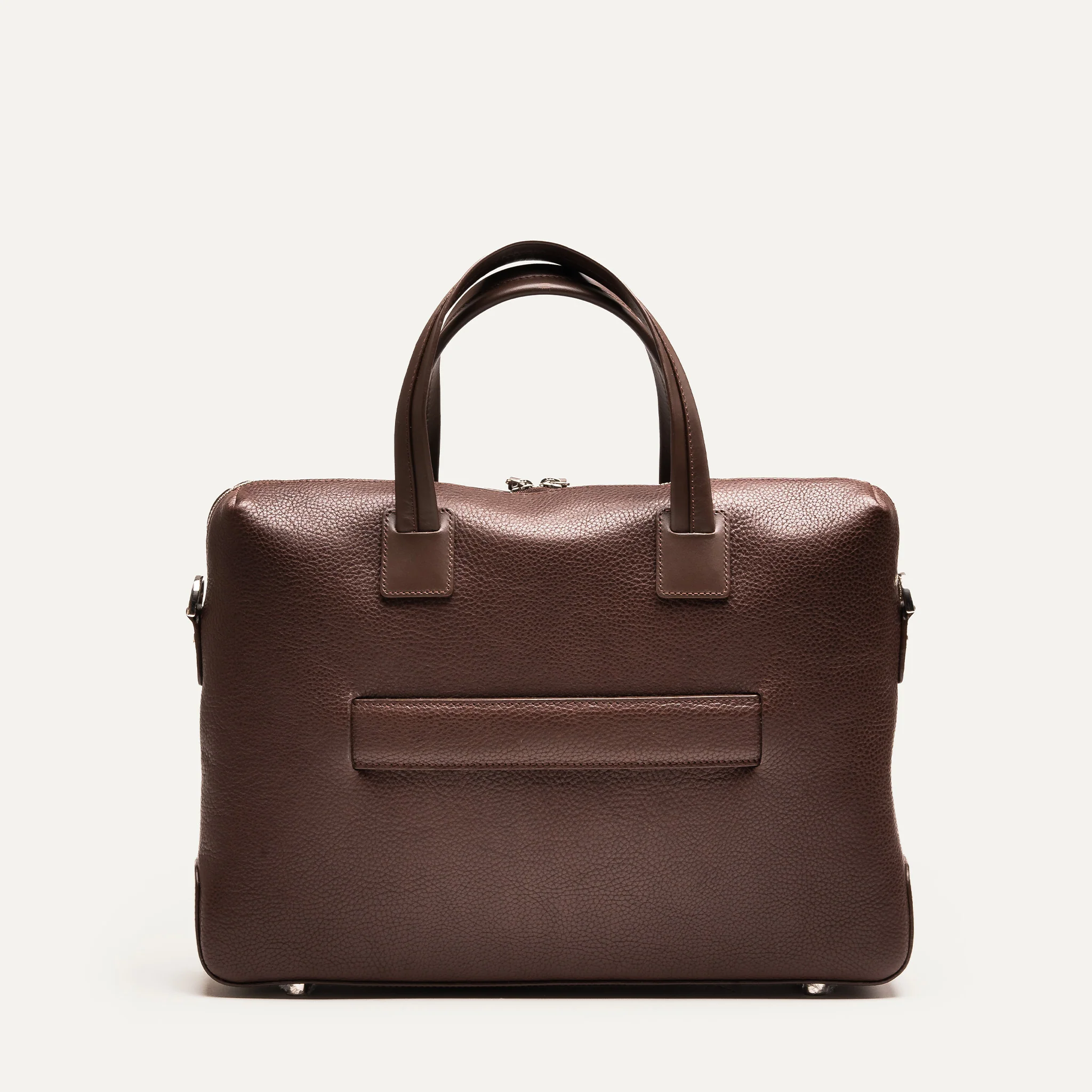 Porte-documents en cuir grainé ~ VALENTIN - MARRON - Image 3