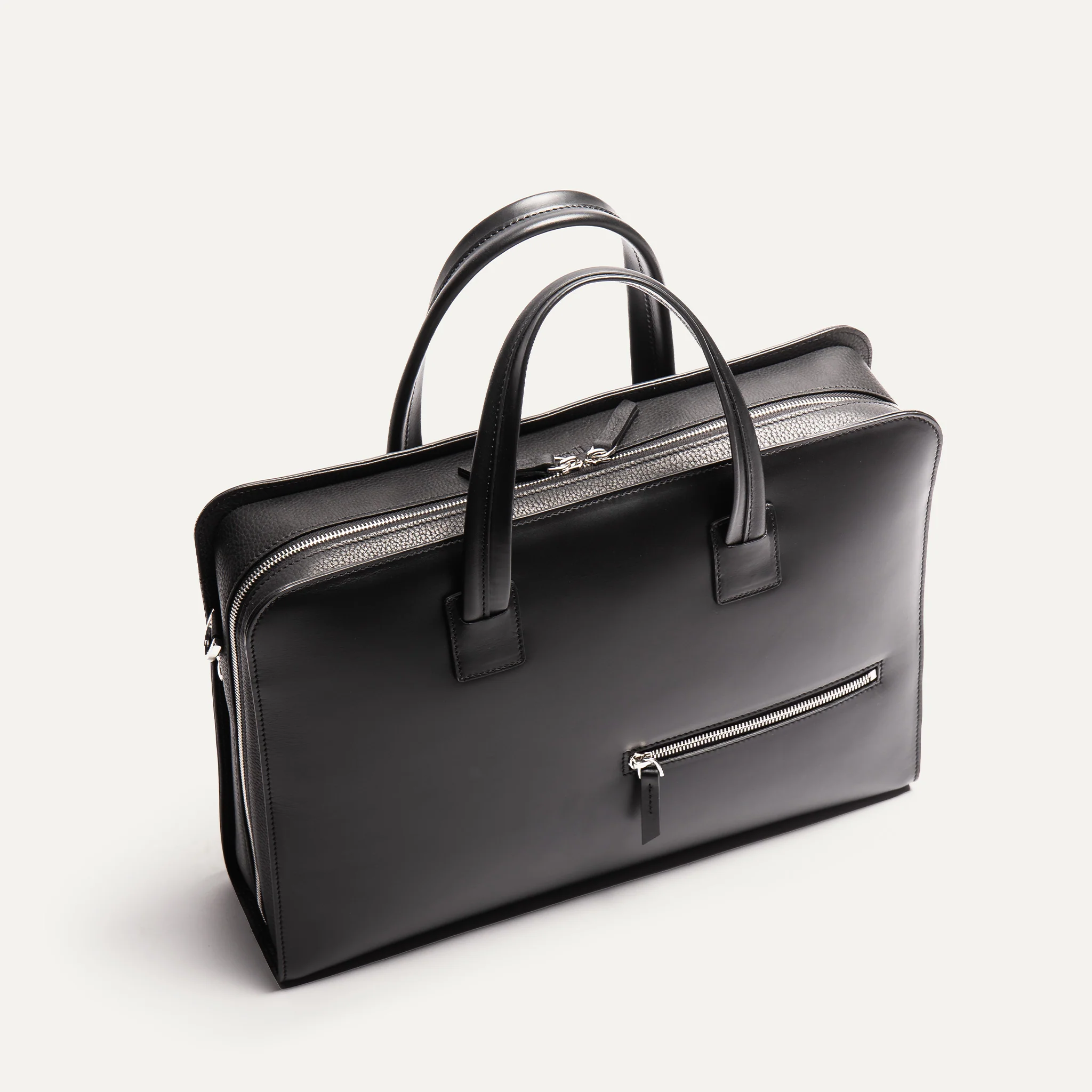 Porte-documents en cuir lisse et grainé ~ VICTOR L - NOIR - Image 8