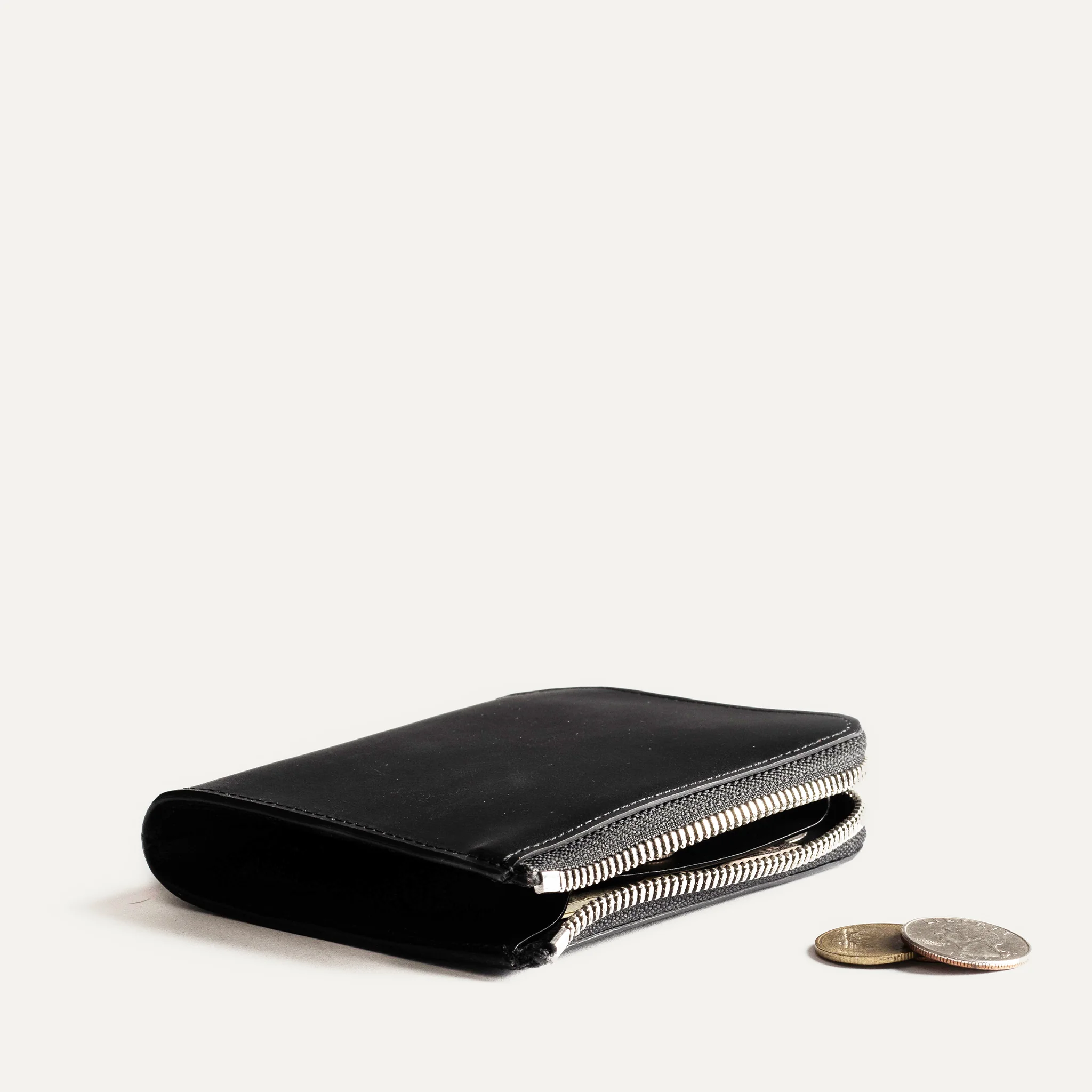 Portefeuille en cuir lisse ~ CHARLES - NOIR - Image 5