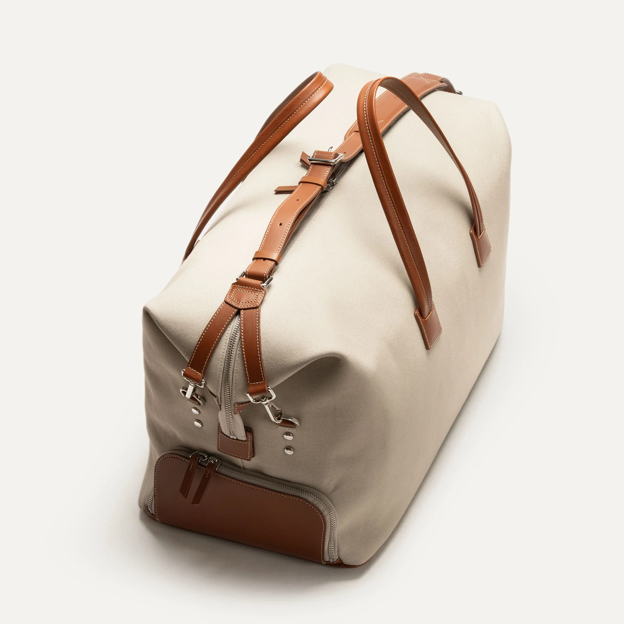 Sac de voyage ~ REMINGTON ~ Toile Beige & cuir Cognac - Image 11