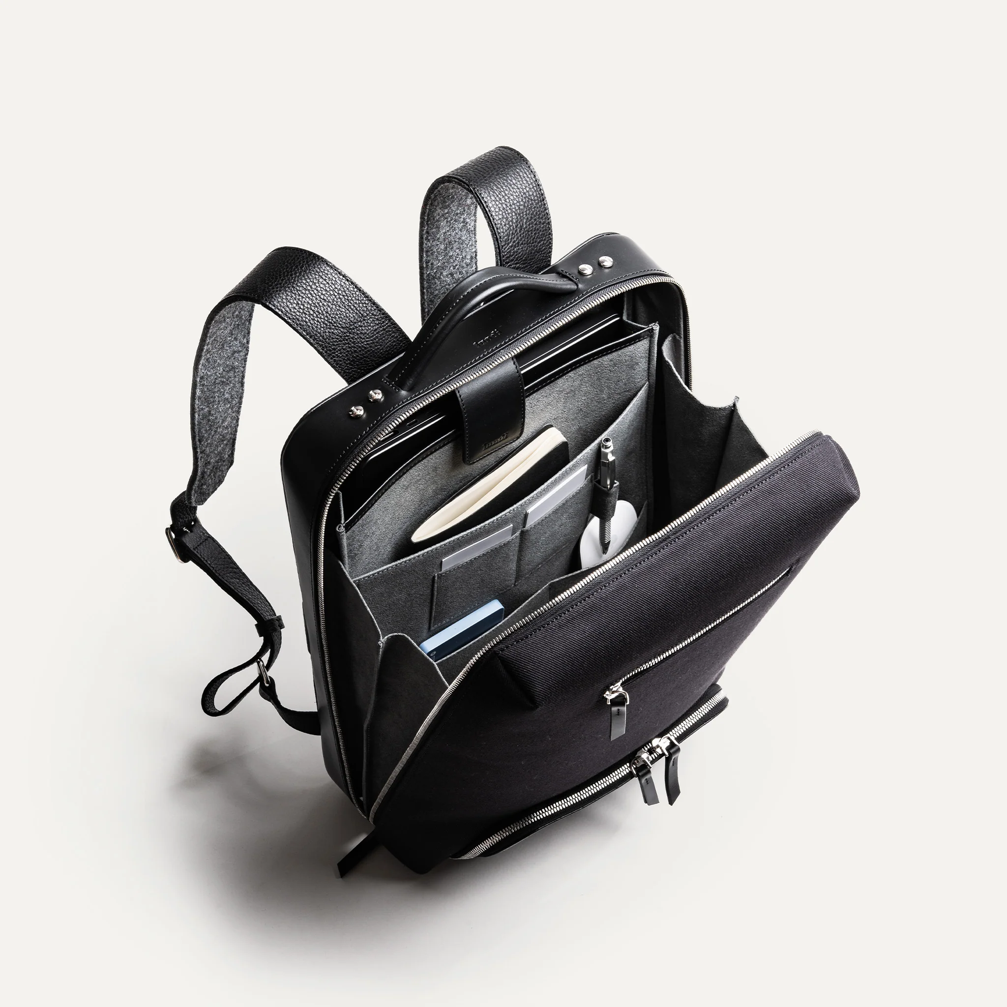 Sac à dos en toile et cuir ~ RUBENS - NOIR - Image 11
