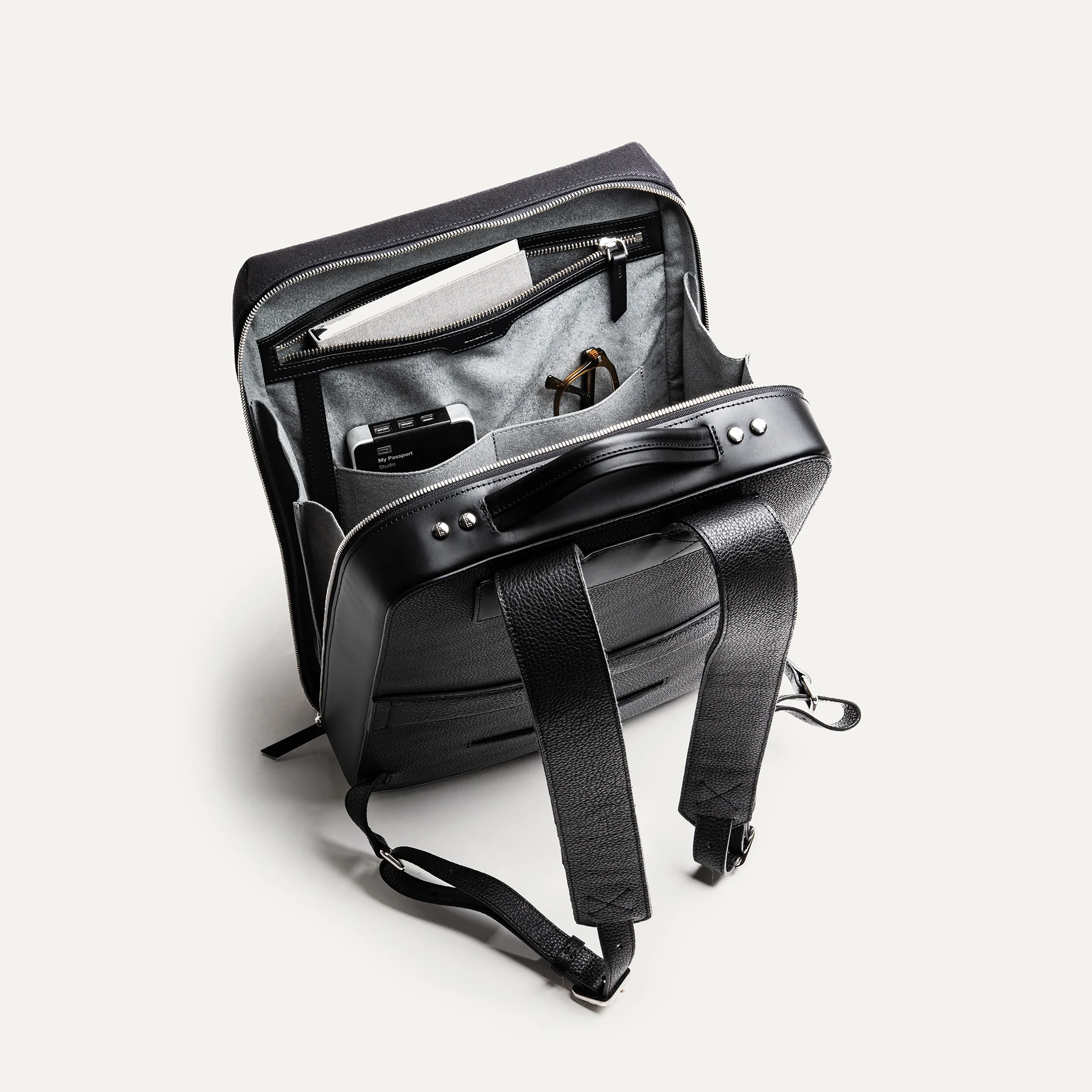 Sac à dos en toile et cuir ~ RUBENS - NOIR - Image 13