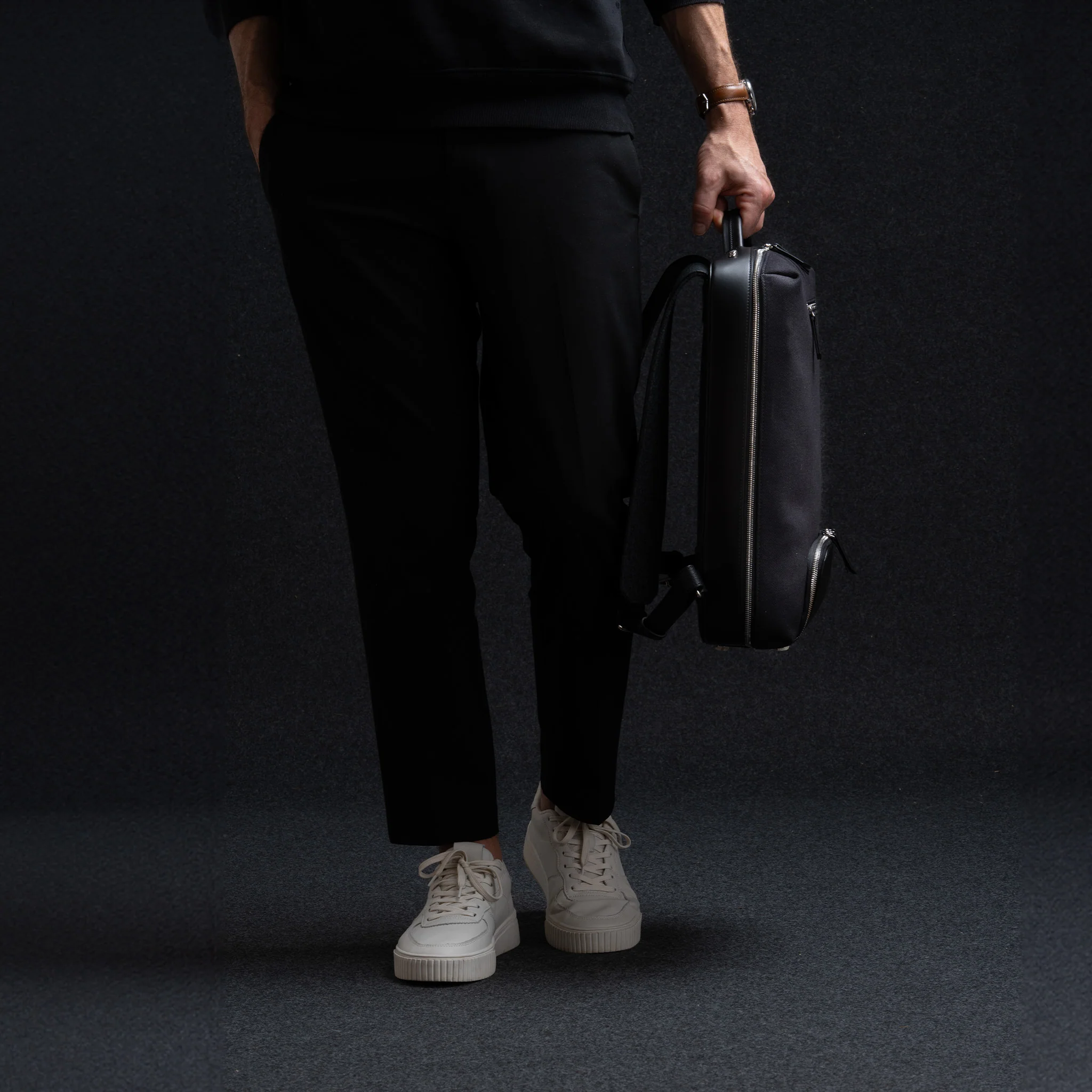Sac à dos en toile et cuir ~ RUBENS - NOIR - Image 6